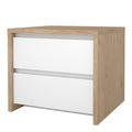 Next Nightstand 2 drawers Jackson Hickory White high gloss - image 3