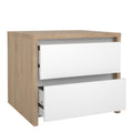 Next Nightstand 2 drawers Jackson Hickory White high gloss - image 5
