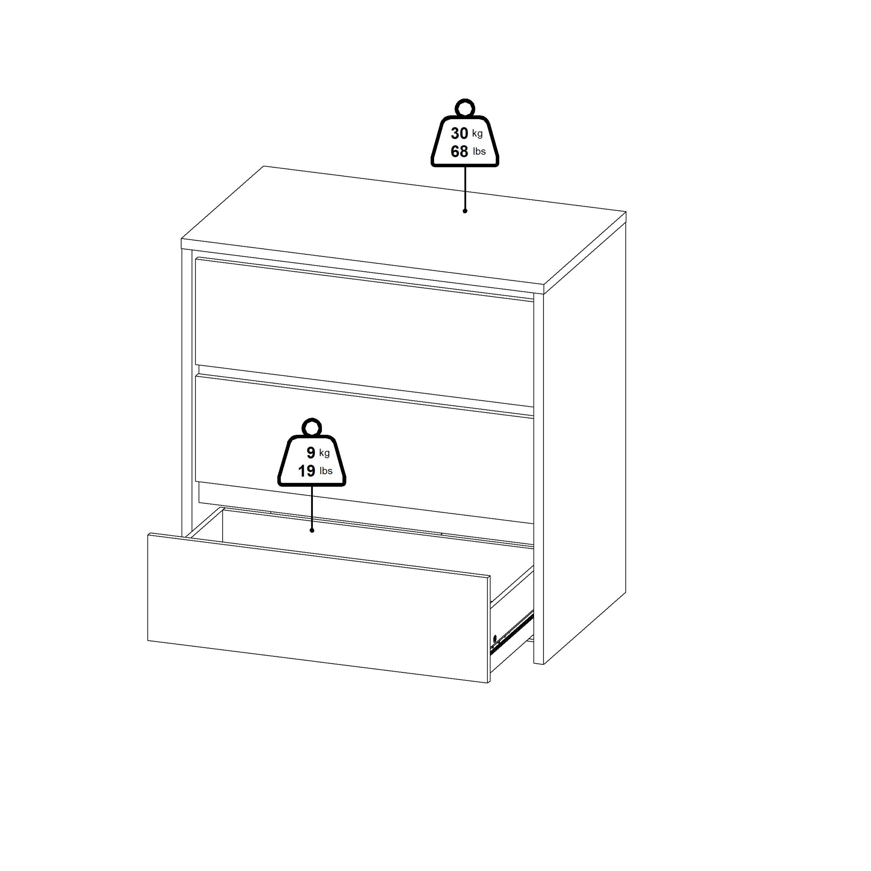 Next Chest 3 drawers White - image 12