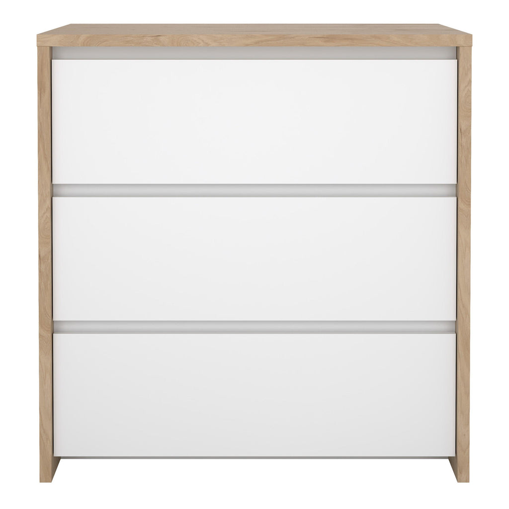 Next Chest 3 drawers Jackson Hickory White high gloss - image 2