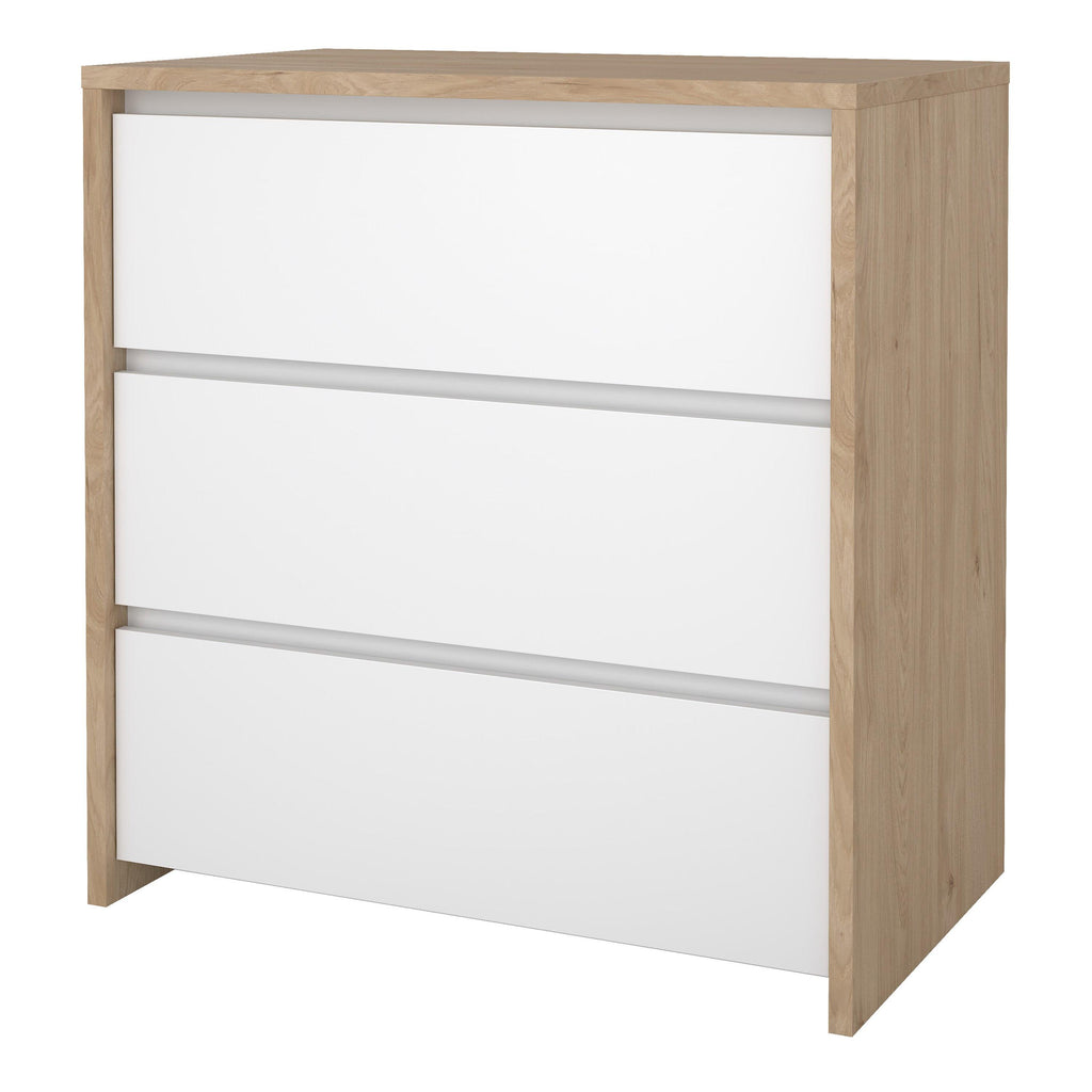 Next Chest 3 drawers Jackson Hickory White high gloss - image 3