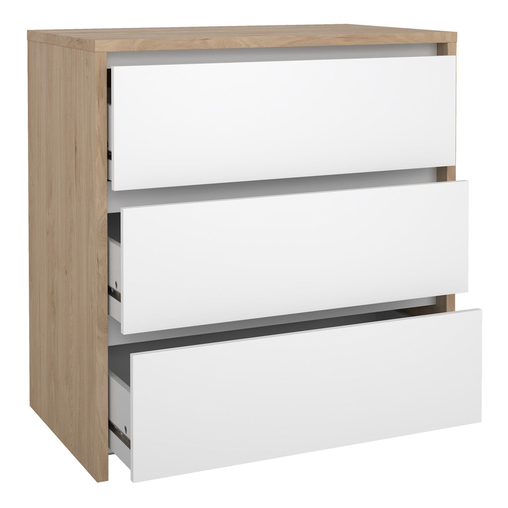 Next Chest 3 drawers Jackson Hickory White high gloss - image 5