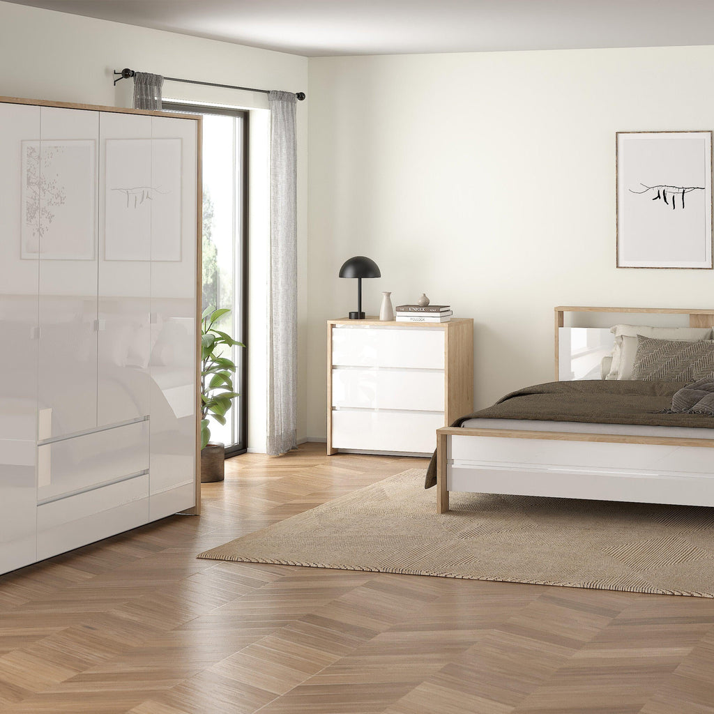 Next Chest 3 drawers Jackson Hickory White high gloss - image 6