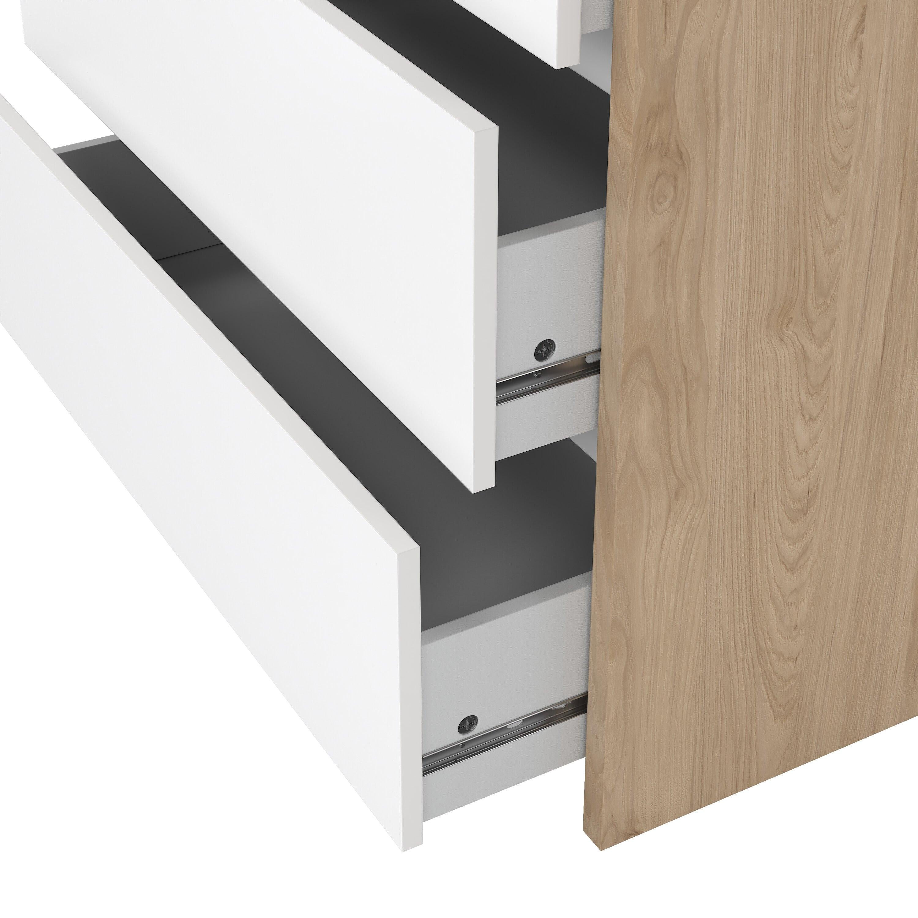 Next Chest 3 drawers Jackson Hickory White high gloss - image 9