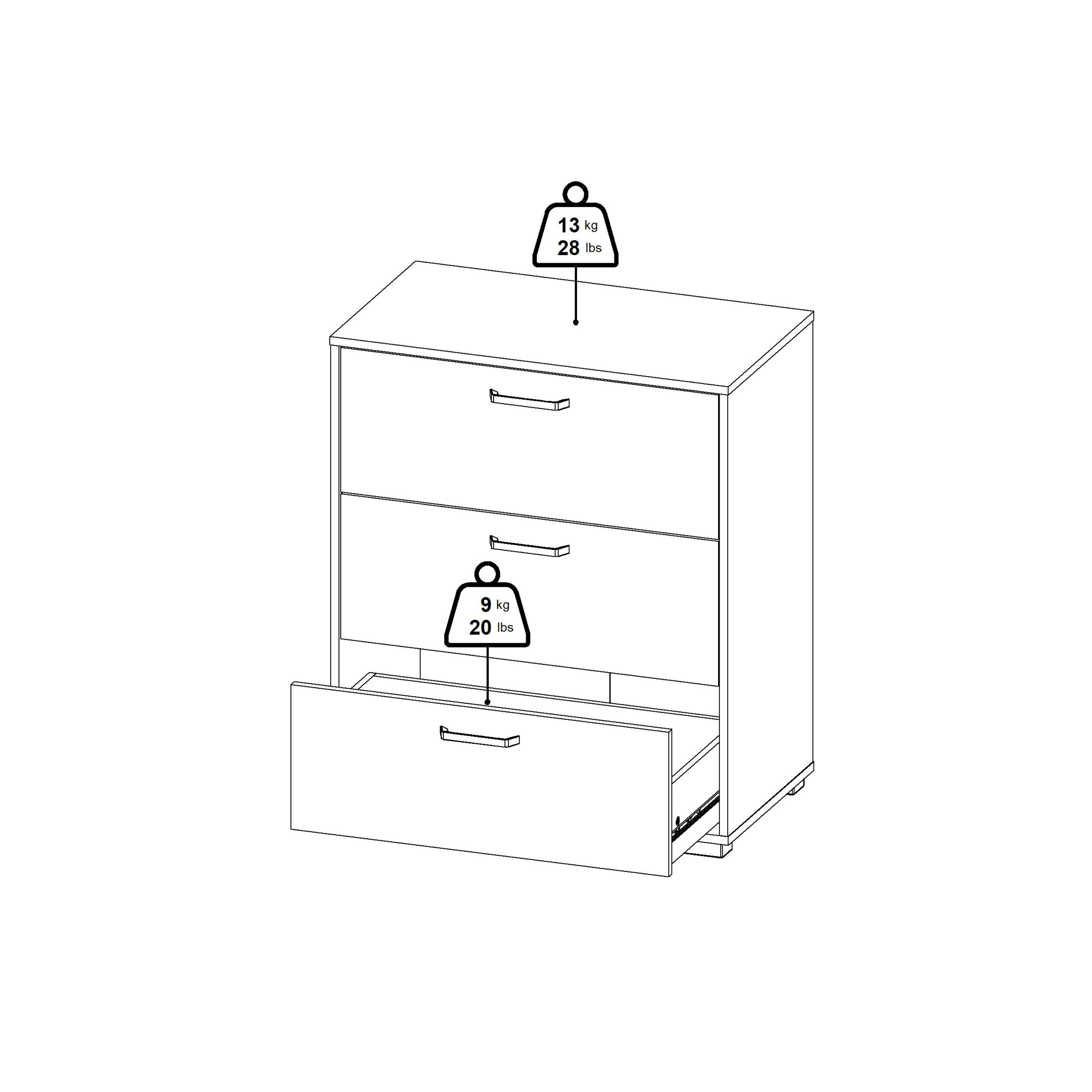 Sofia Chest 3 drawers White - image 16