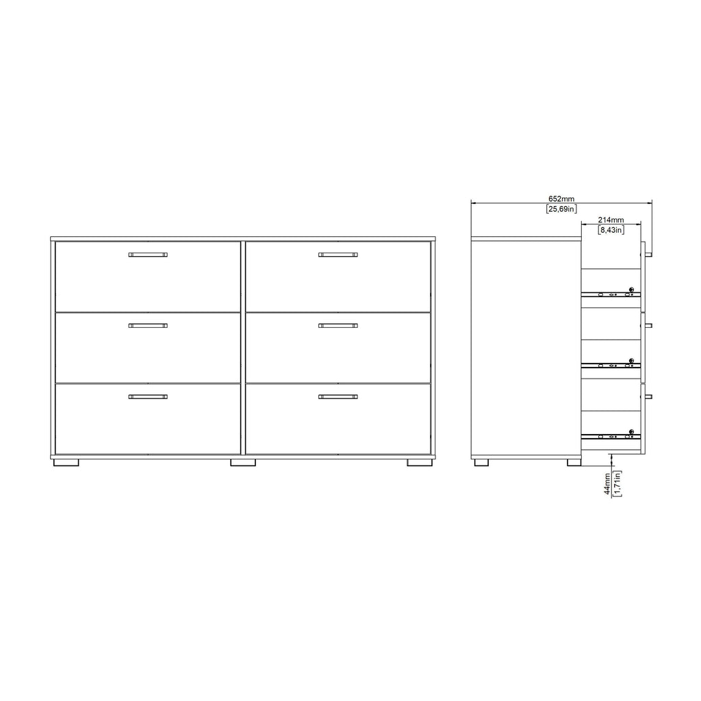 Sofia Double dresser 6 drawers White - image 16