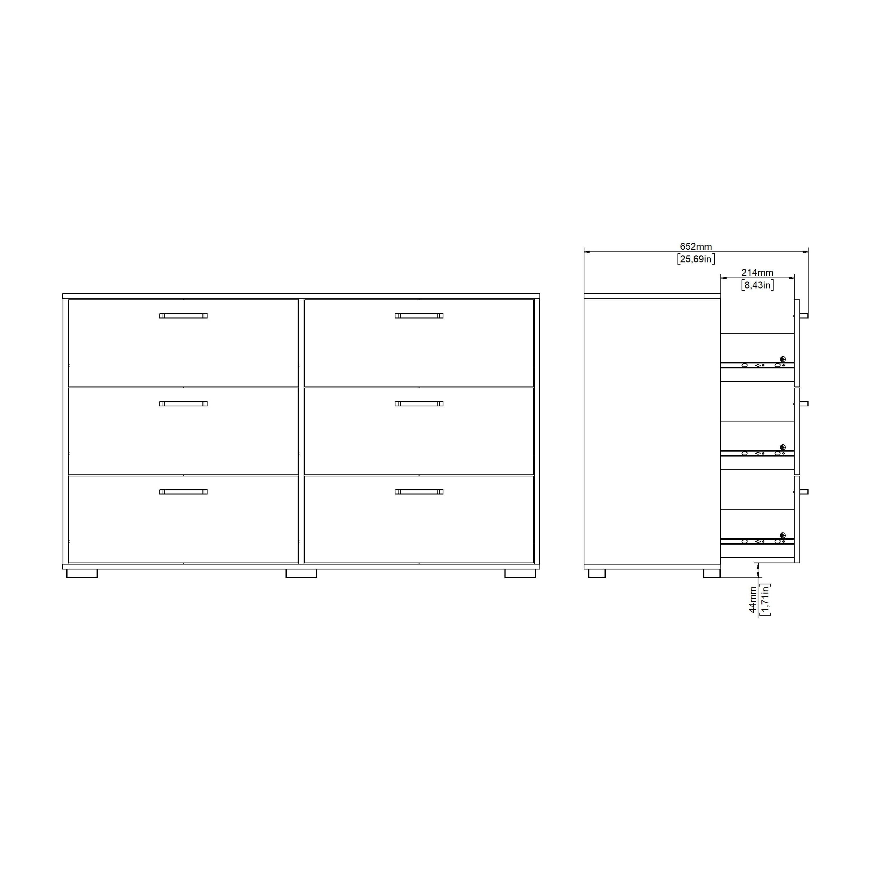 Sofia Double dresser 6 drawers White - image 16