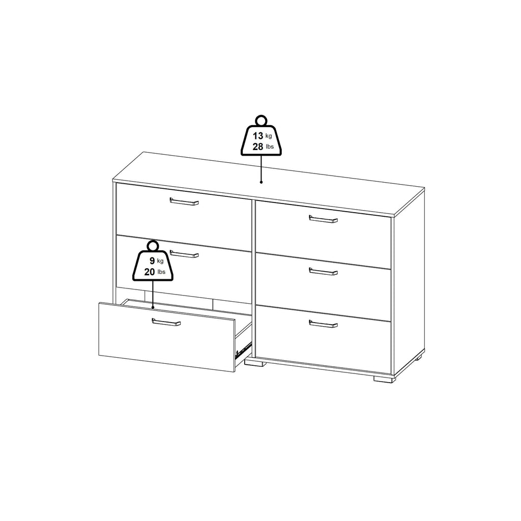 Sofia Double dresser 6 drawers Jackson Hickory - image 17
