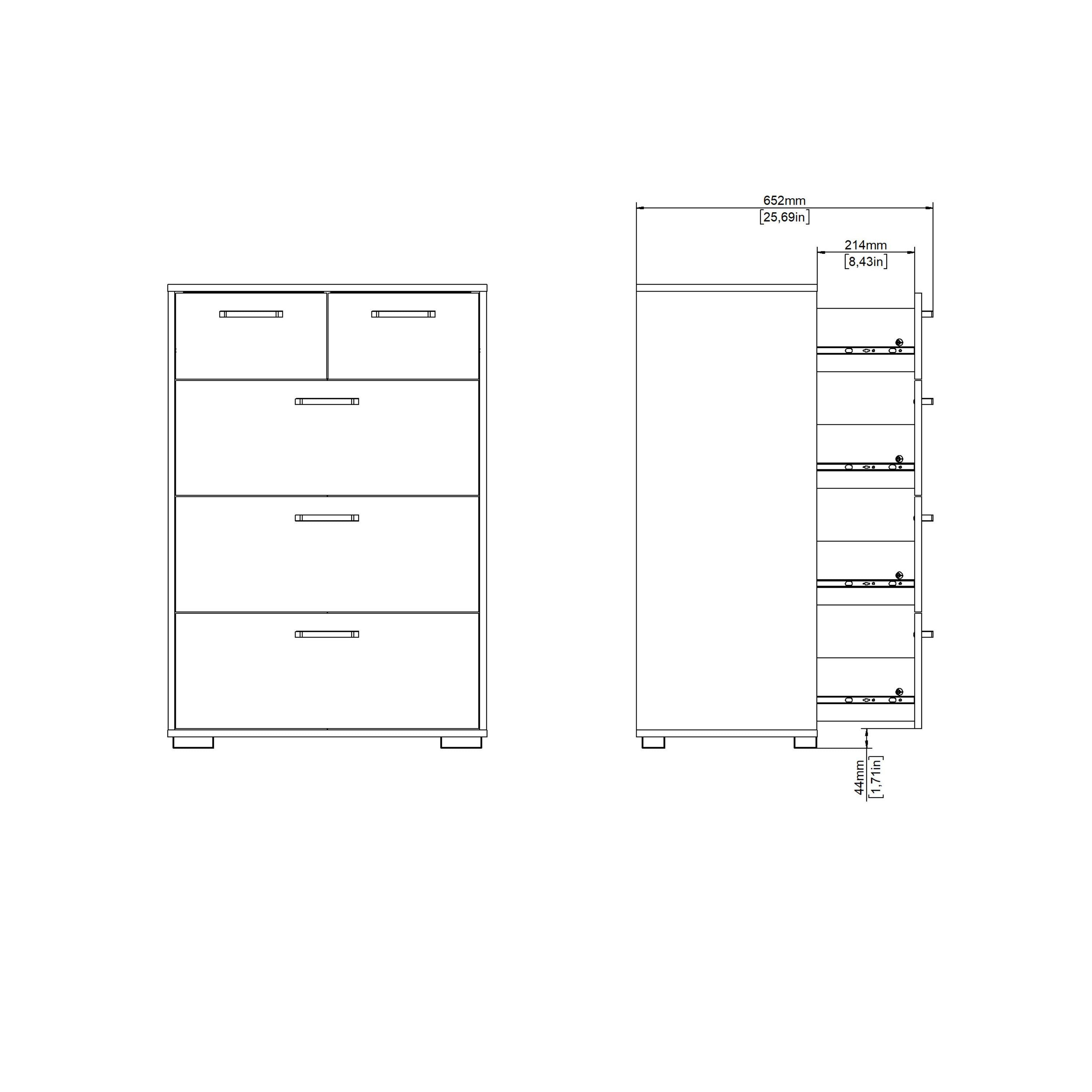 Sofia Chest 3 + 2 drawers Jackson Hickory - image 15