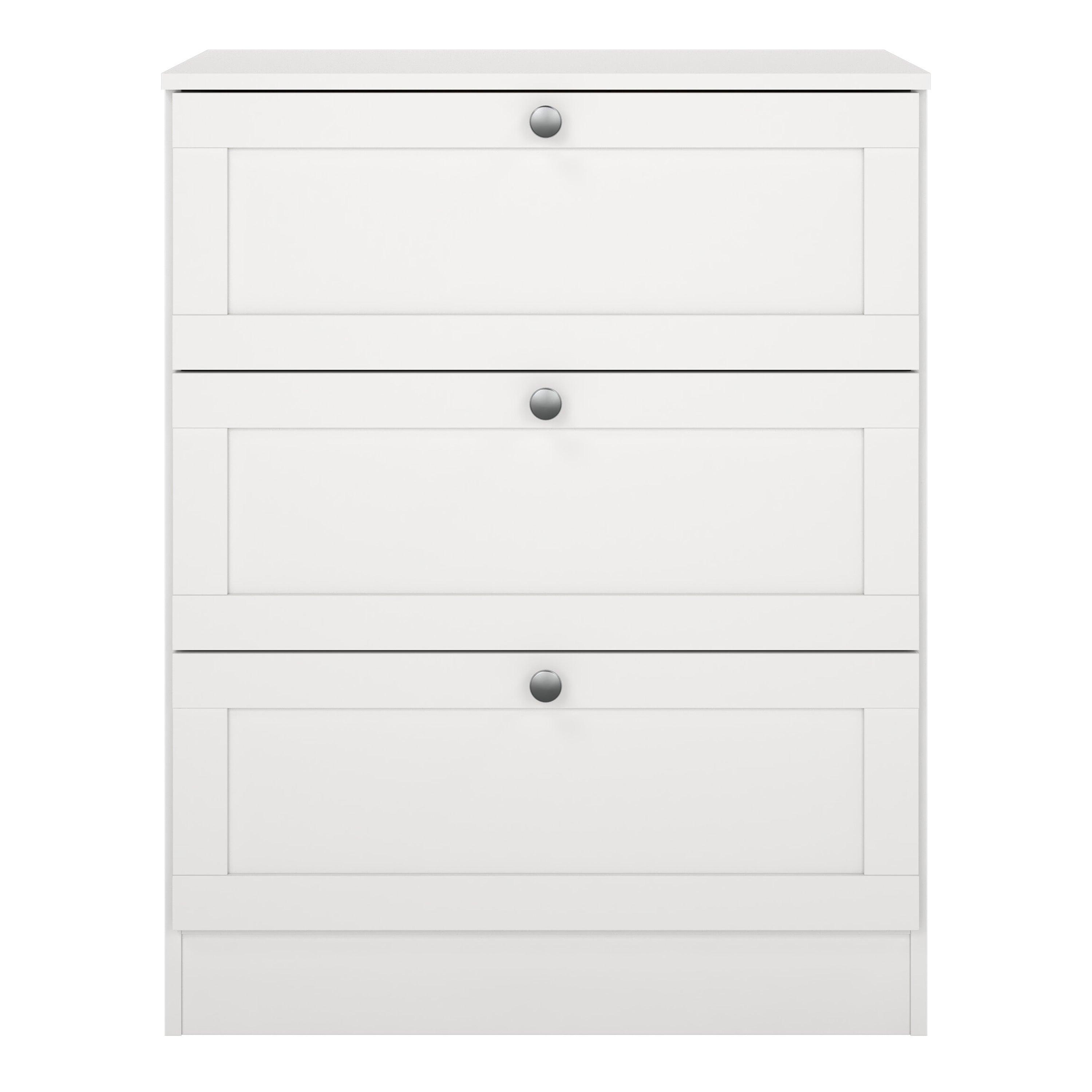 Brande Chest with 3 Frame Drawers in White - image 2