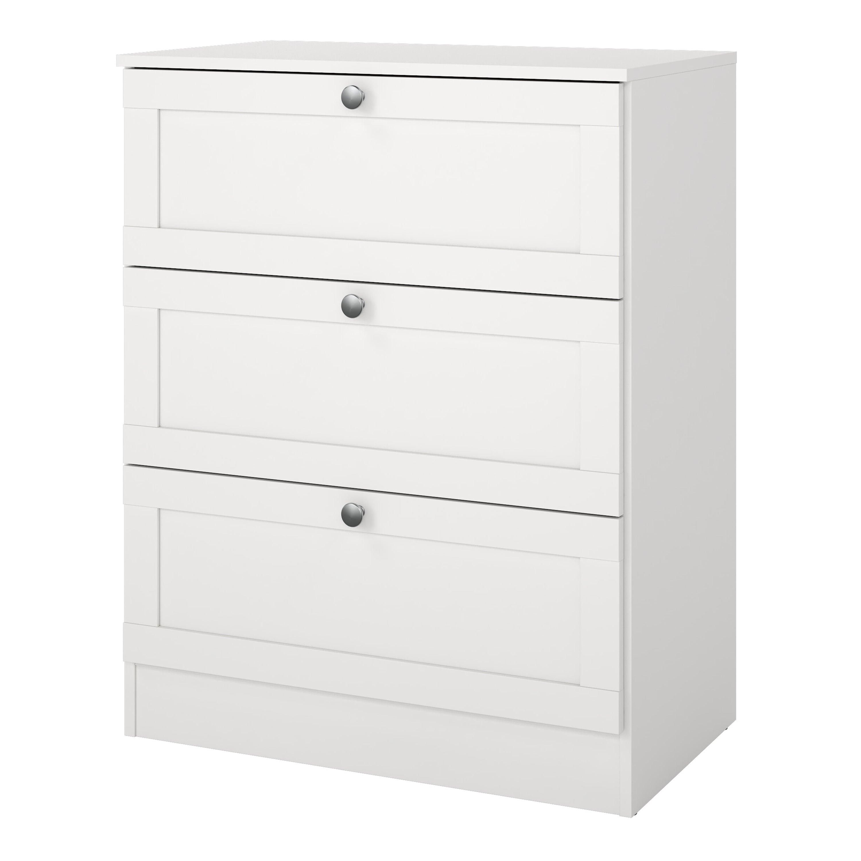 Brande Chest with 3 Frame Drawers in White - image 3