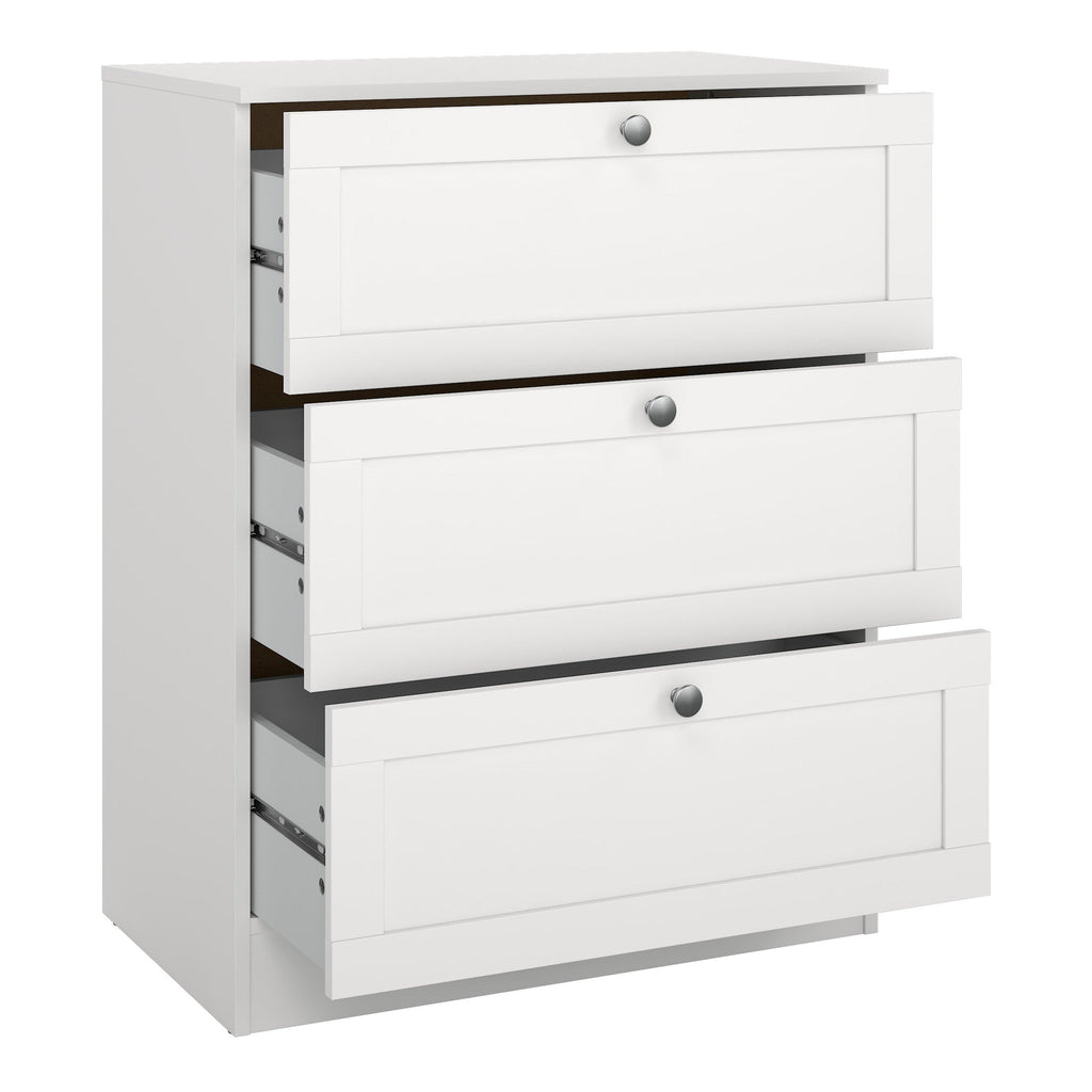Brande Chest with 3 Frame Drawers in White - image 5