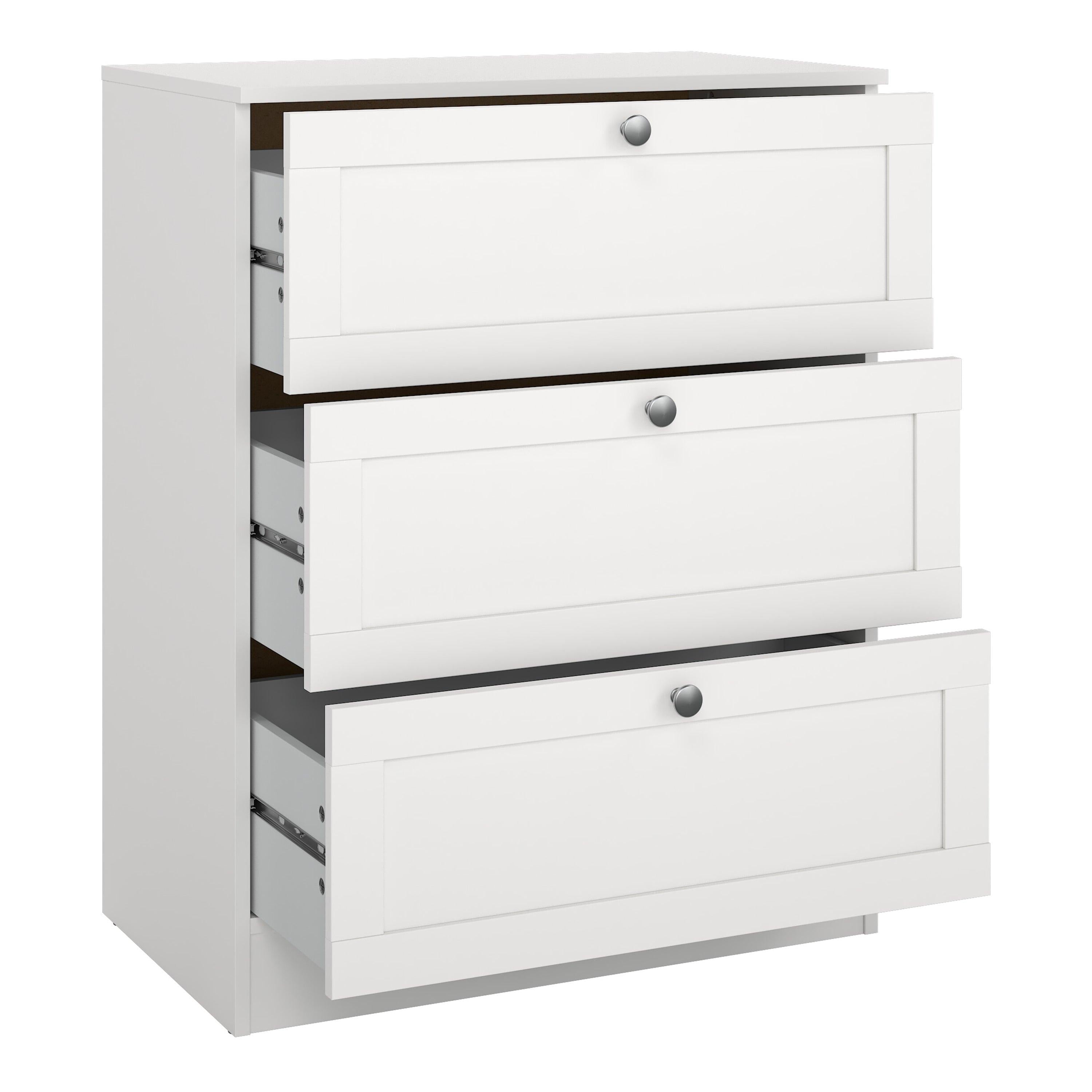 Brande Chest with 3 Frame Drawers in White - image 5