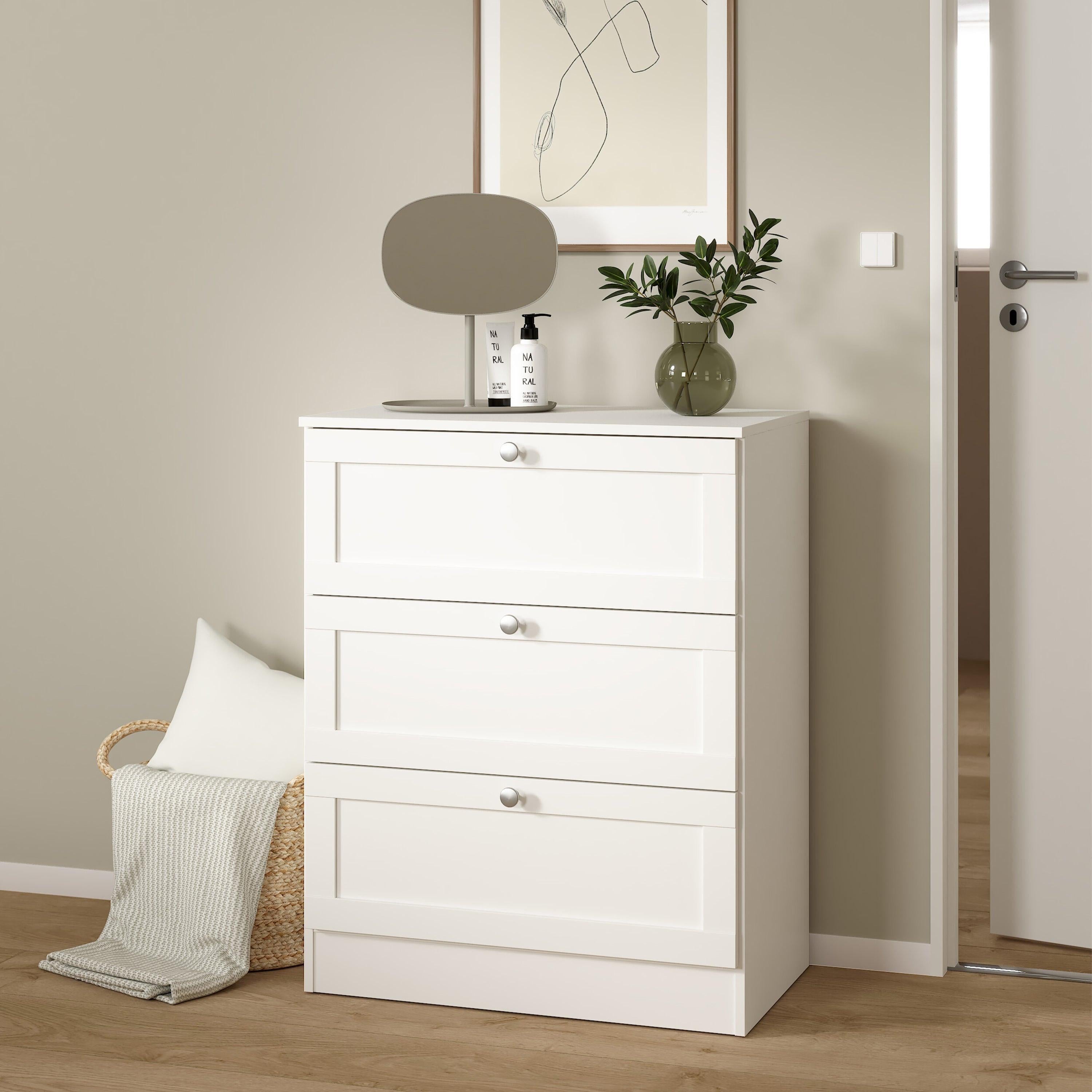 Brande Chest with 3 Frame Drawers in White - image 7