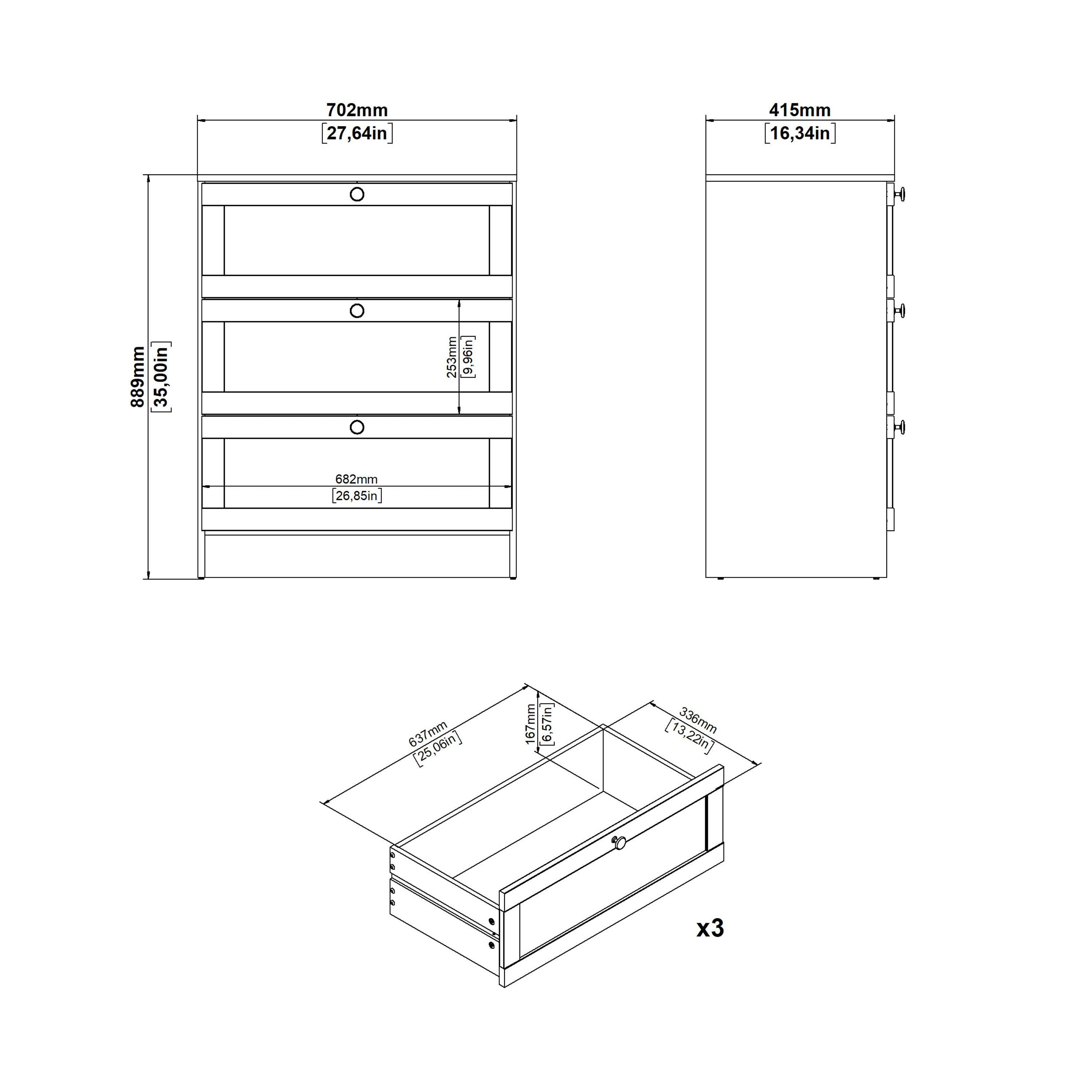 Brande Chest with 3 Frame Drawers in Jackson Hickory - image 10