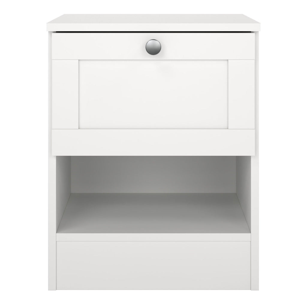 Brande Nightstand with1 Frame Drawer in White - image 2