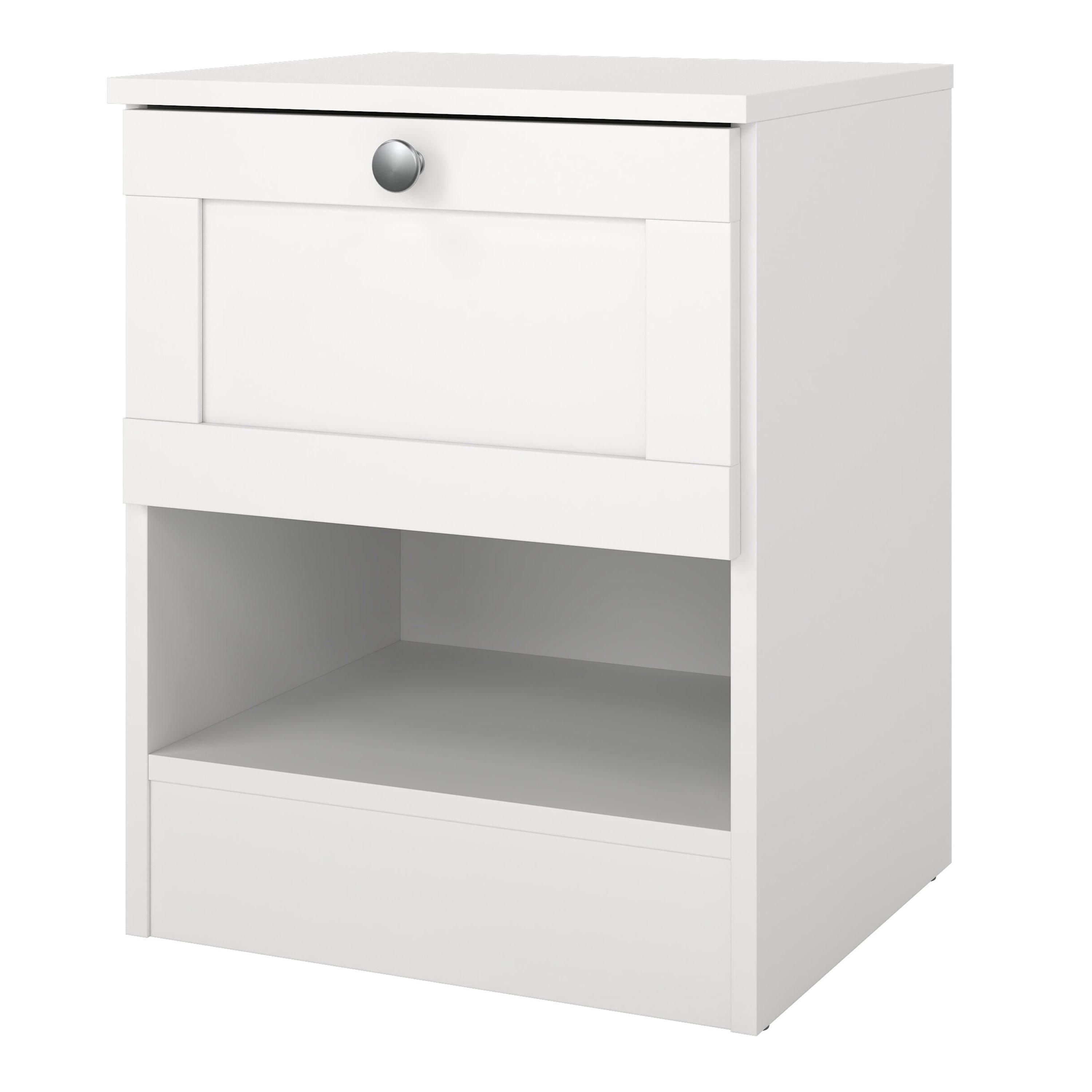 Brande Nightstand with1 Frame Drawer in White - image 3