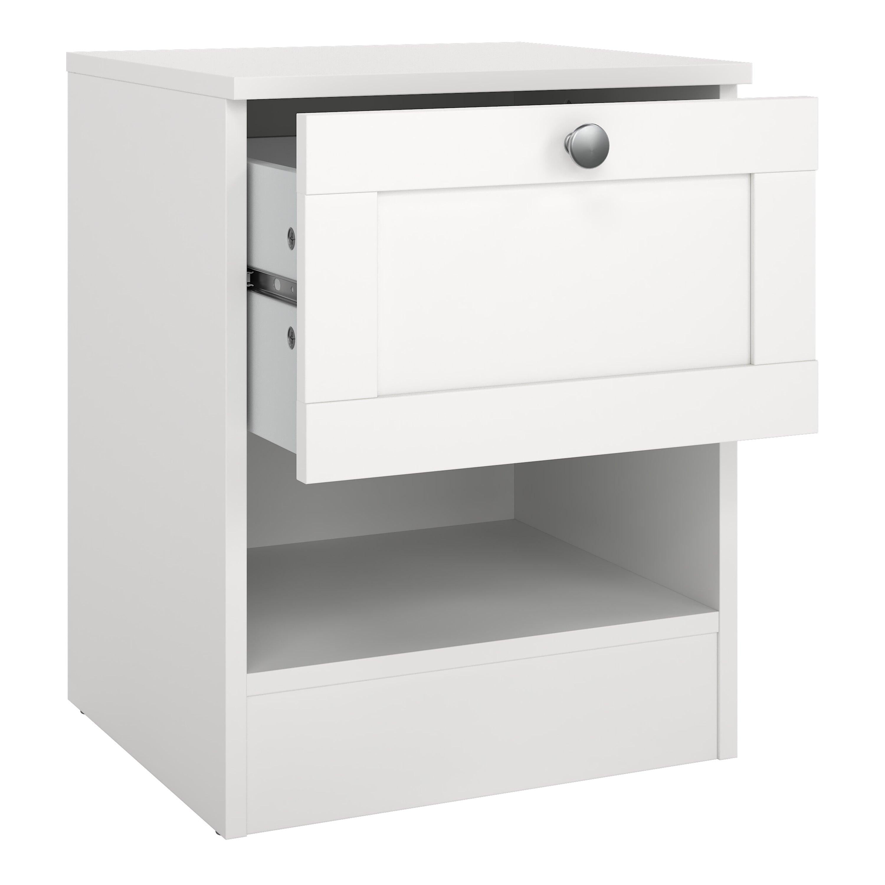 Brande Nightstand with1 Frame Drawer in White - image 5