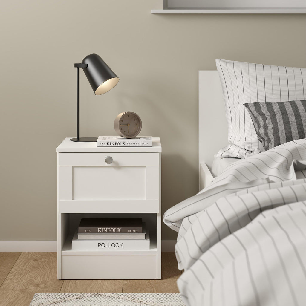 Brande Nightstand with1 Frame Drawer in White - image 7