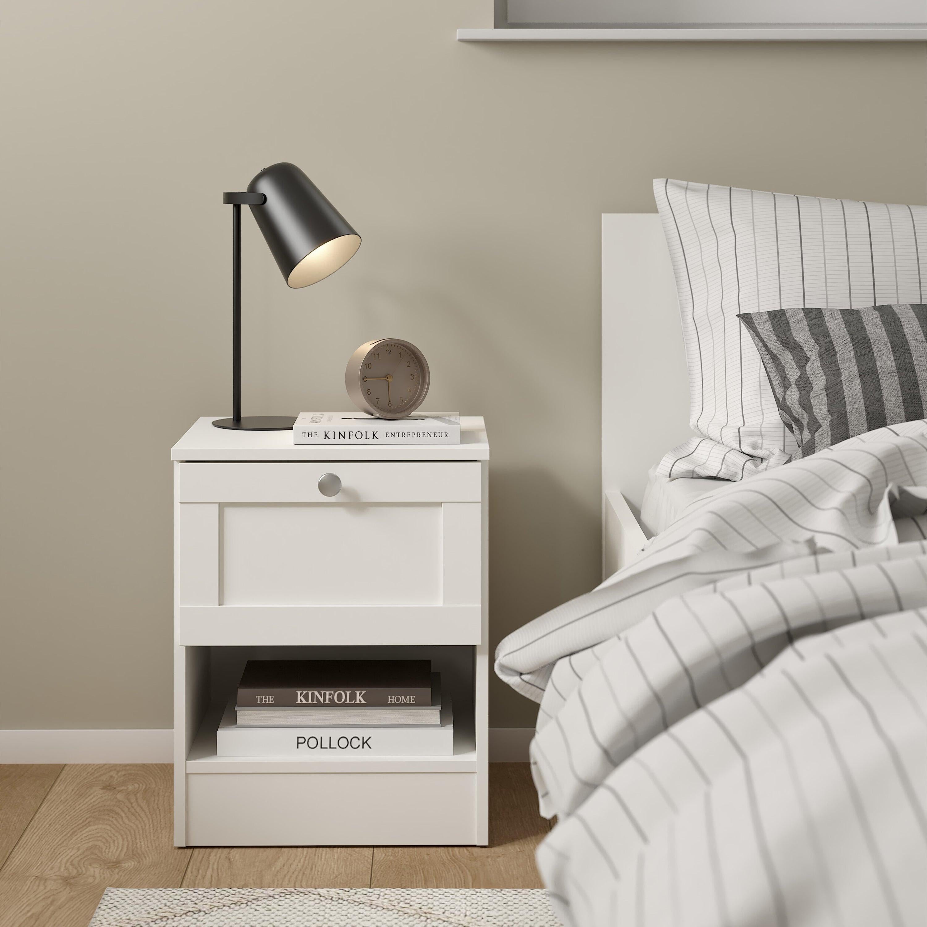 Brande Nightstand with1 Frame Drawer in White - image 7