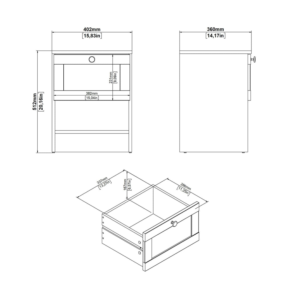 Brande Nightstand with1 Frame Drawer in Jackson Hickory - image 10