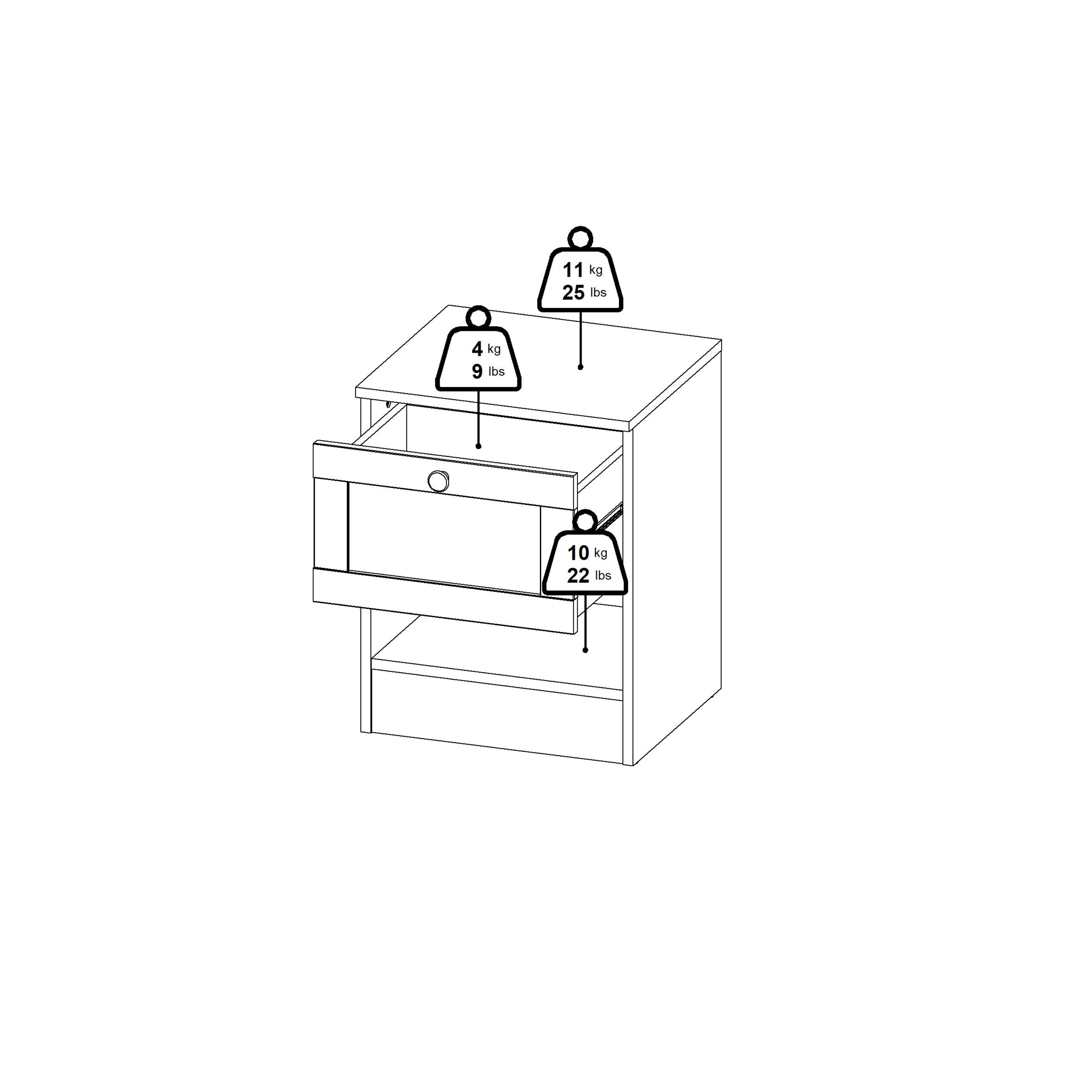 Brande Nightstand with1 Frame Drawer in Jackson Hickory - image 12