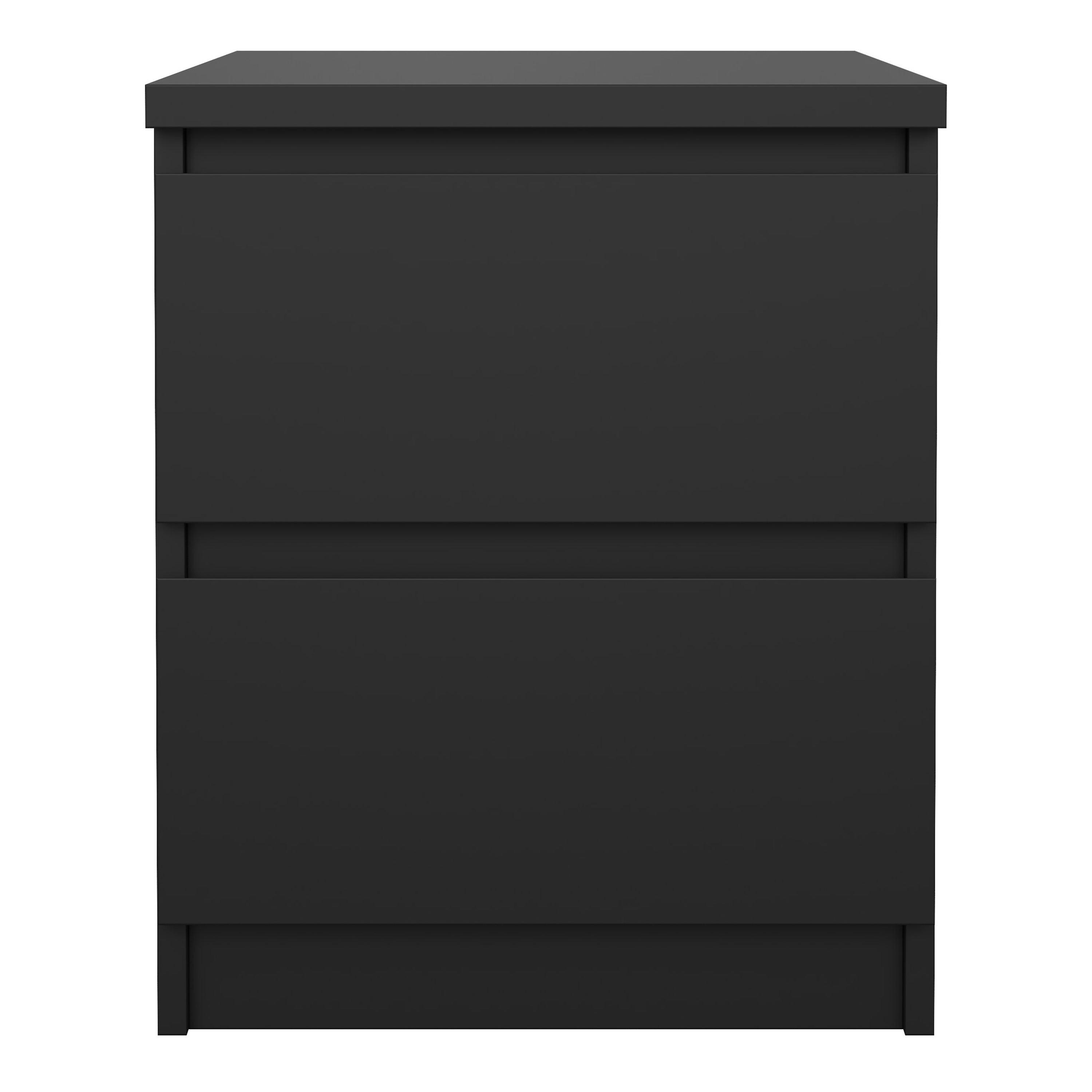 Naia Bedside 2 drawers in Matt Black - image 2
