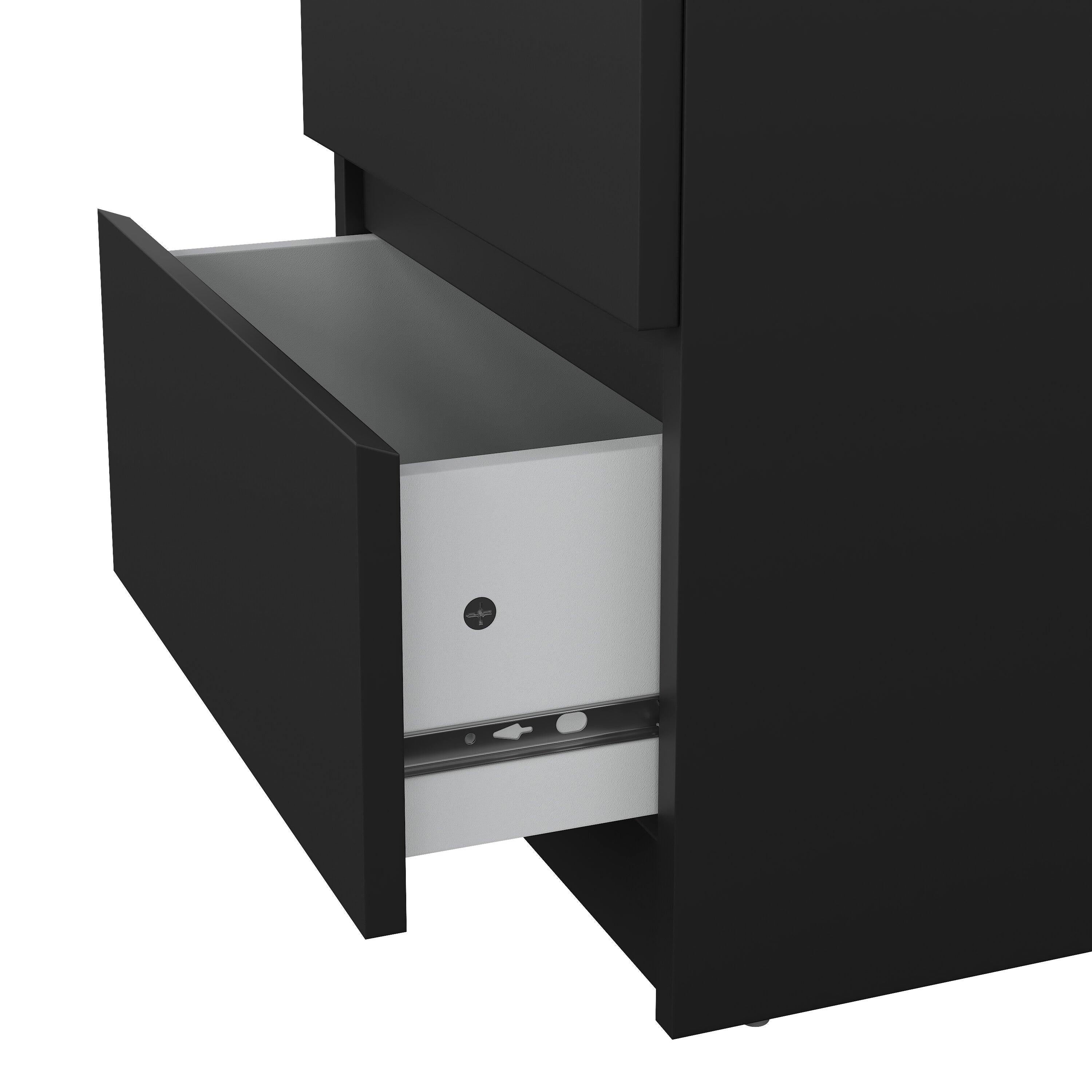 Naia Bedside 2 drawers in Matt Black - image 8