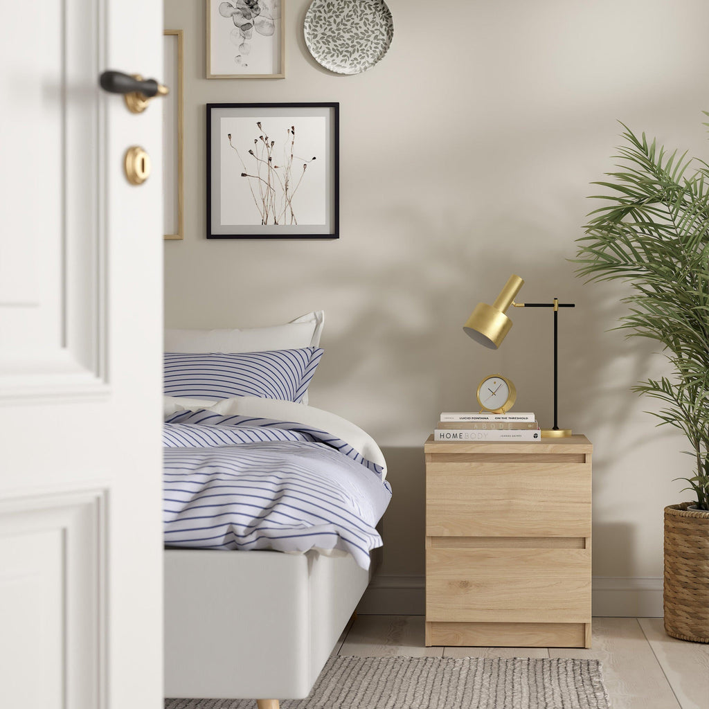 Naia Bedside 2 drawers in Jackson Hickory - image 5