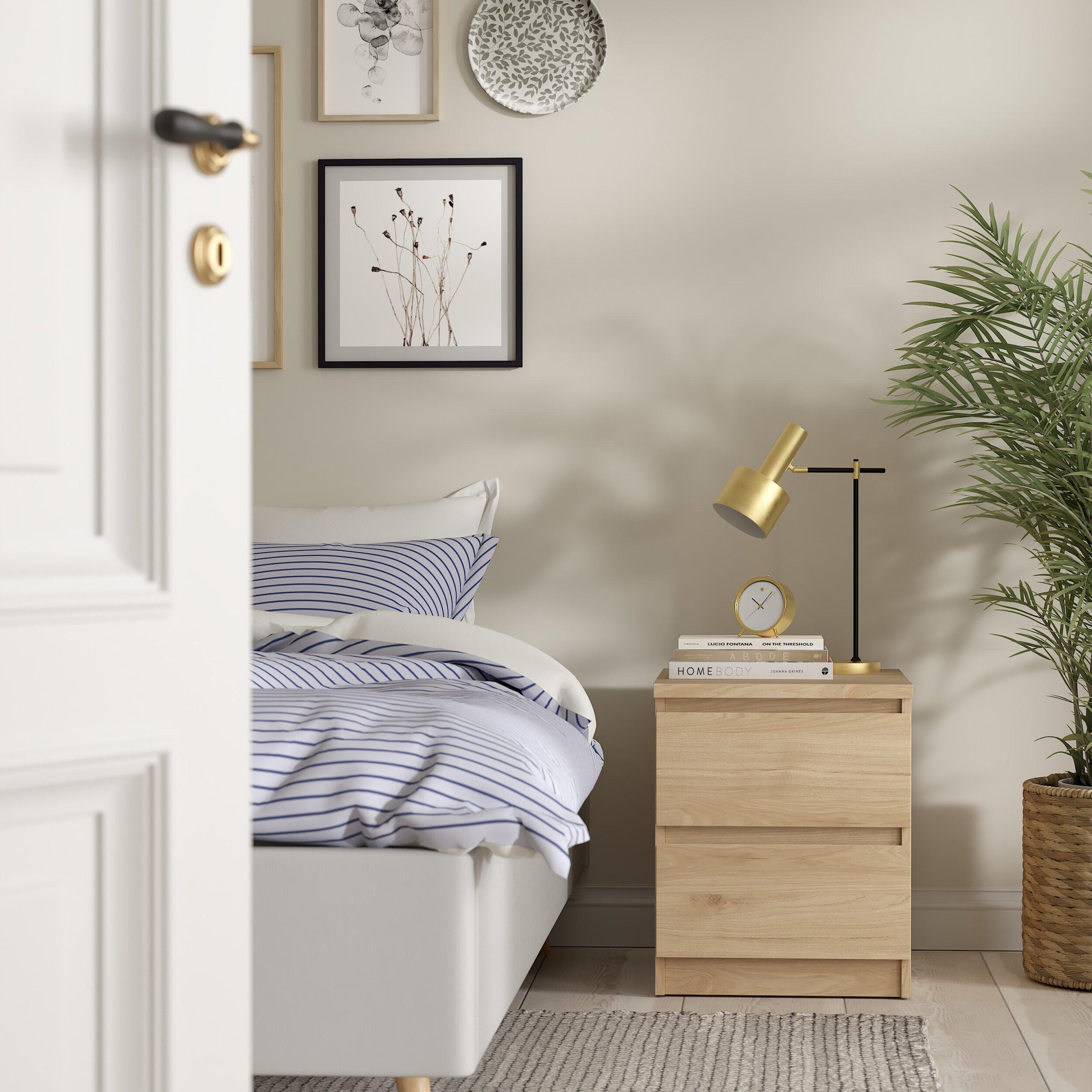 Naia Bedside 2 drawers in Jackson Hickory - image 5