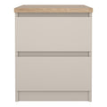 Naia Bedside 2 drawers in Cashmere Jackson Hickory - image 2
