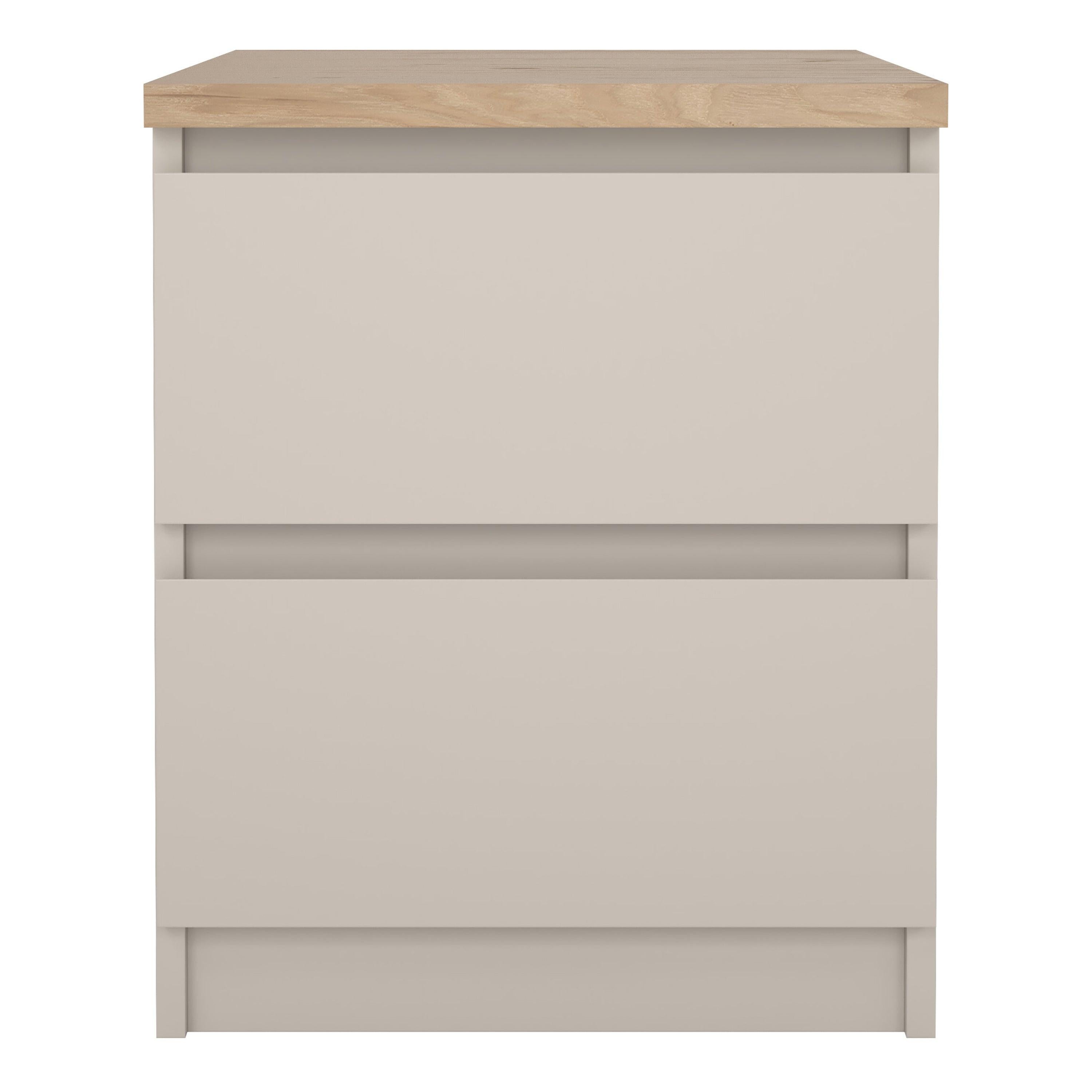 Naia Bedside 2 drawers in Cashmere Jackson Hickory - image 2