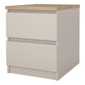 Naia Bedside 2 drawers in Cashmere Jackson Hickory - image 3
