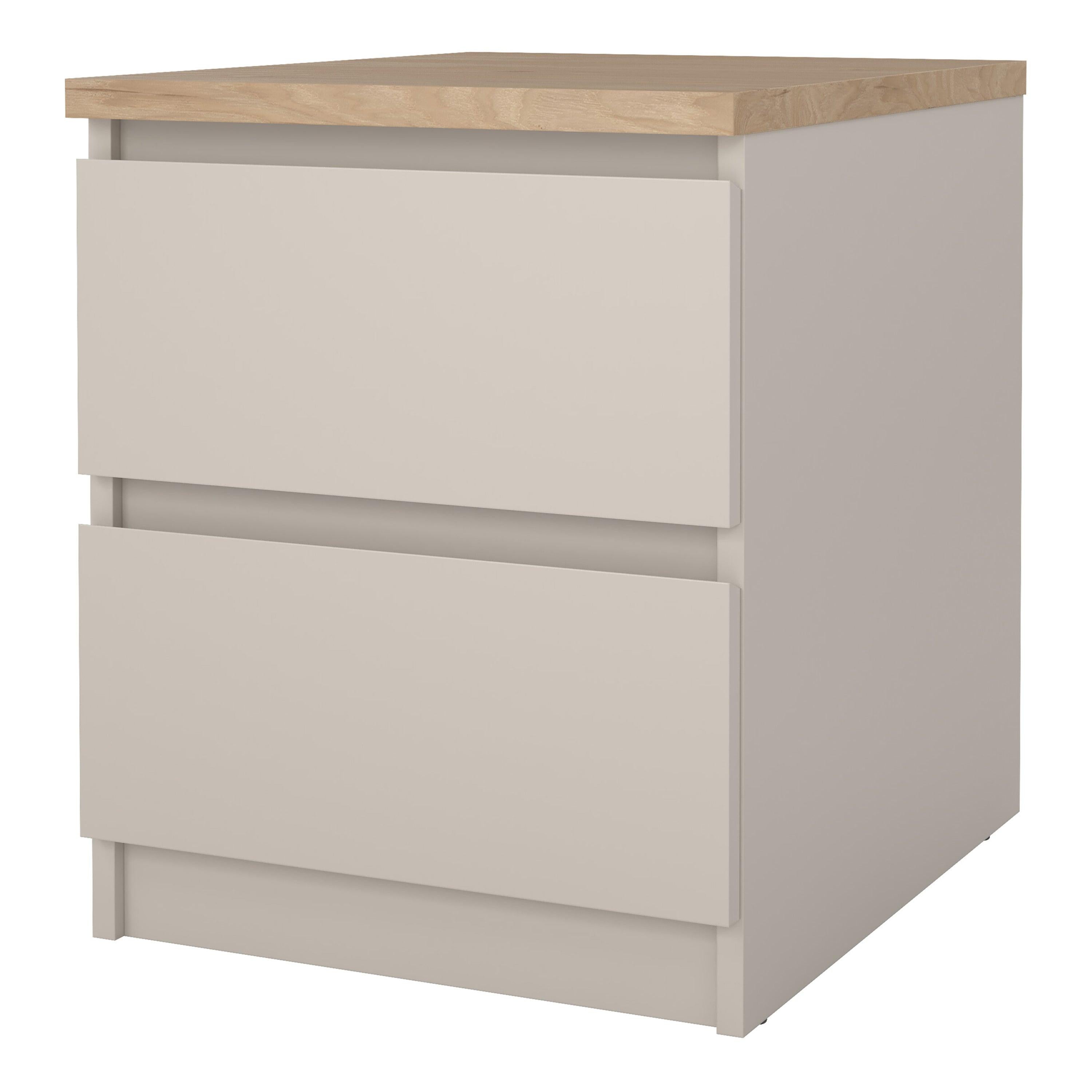 Naia Bedside 2 drawers in Cashmere Jackson Hickory - image 3