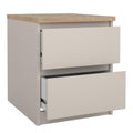 Naia Bedside 2 drawers in Cashmere Jackson Hickory - image 4