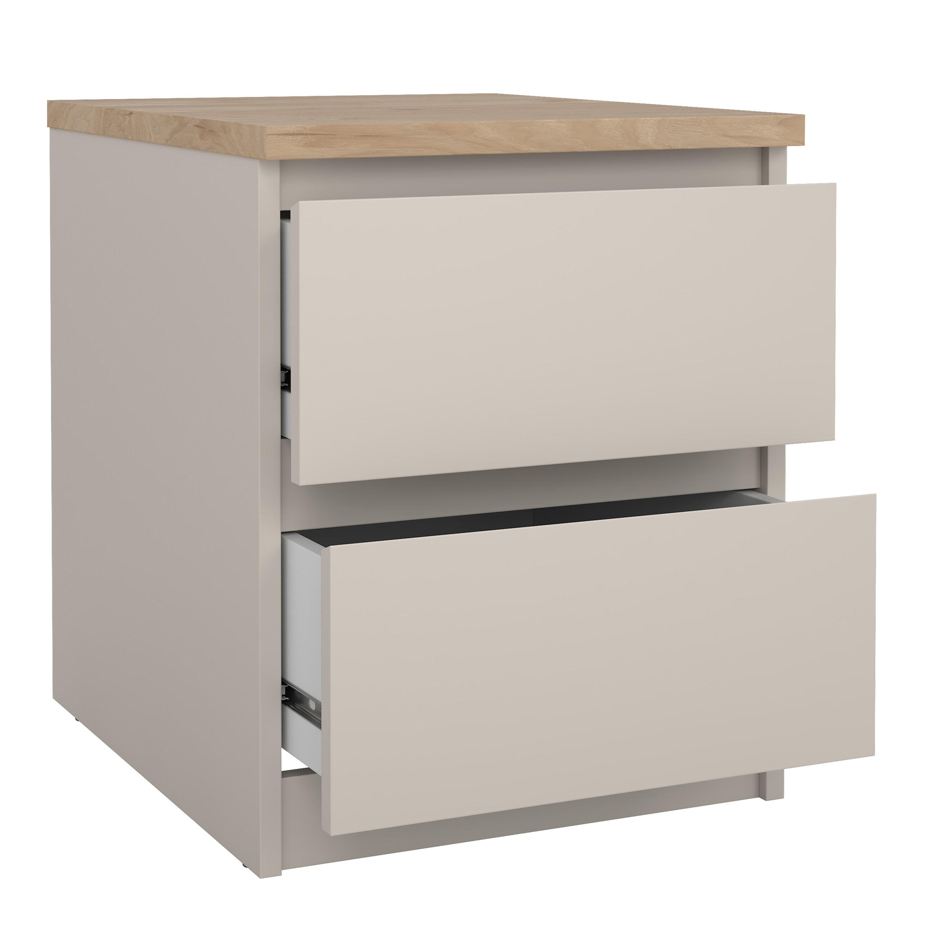 Naia Bedside 2 drawers in Cashmere Jackson Hickory - image 4