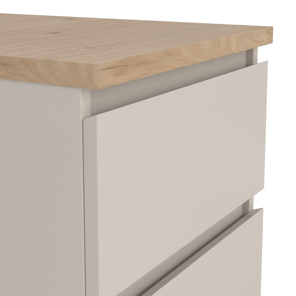 Naia Bedside 2 drawers in Cashmere Jackson Hickory - image 6