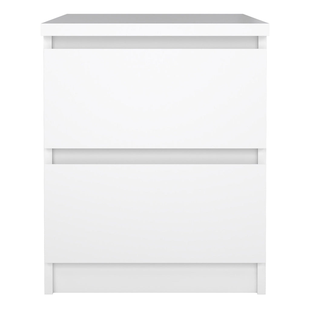 Naia Bedside 2 drawers in White high gloss - image 2