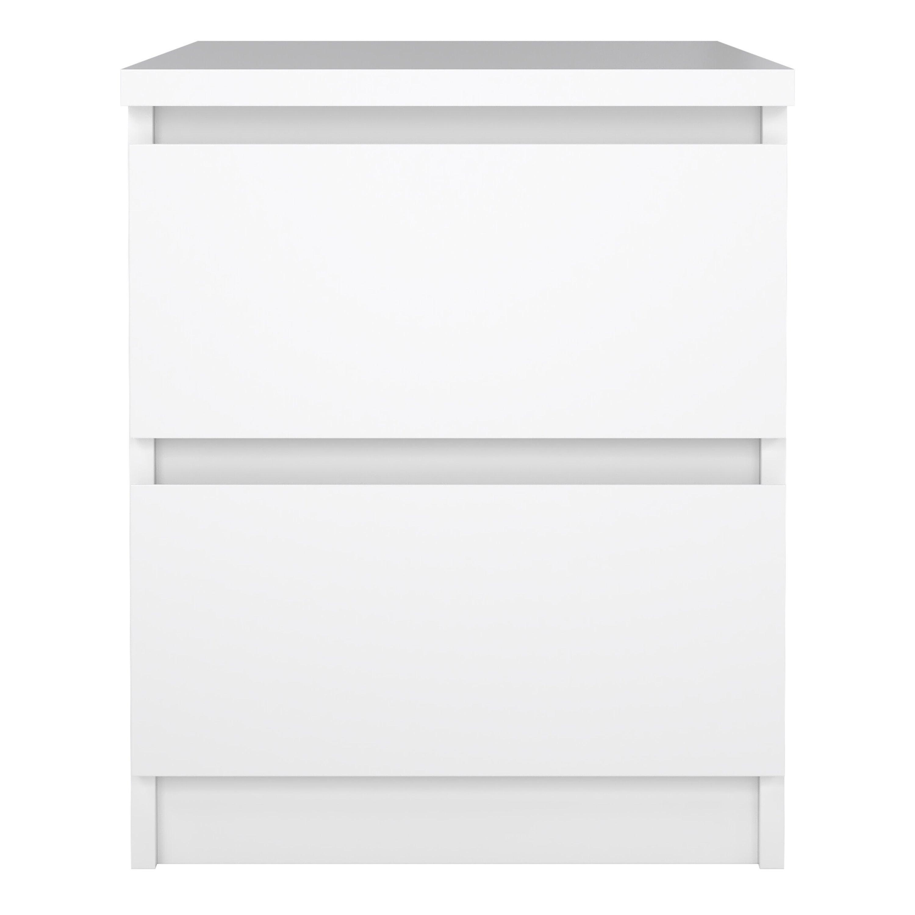 Naia Bedside 2 drawers in White high gloss - image 2
