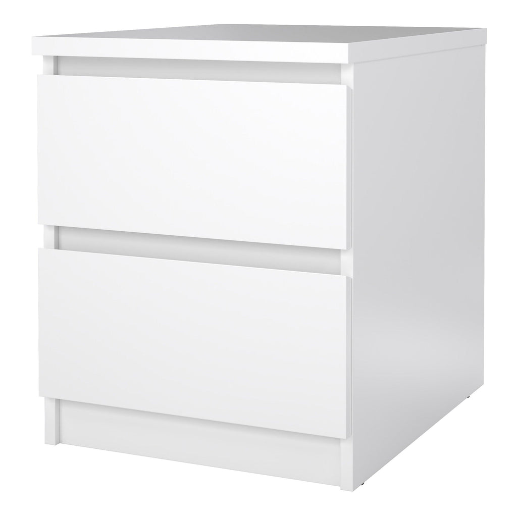 Naia Bedside 2 drawers in White high gloss - image 3