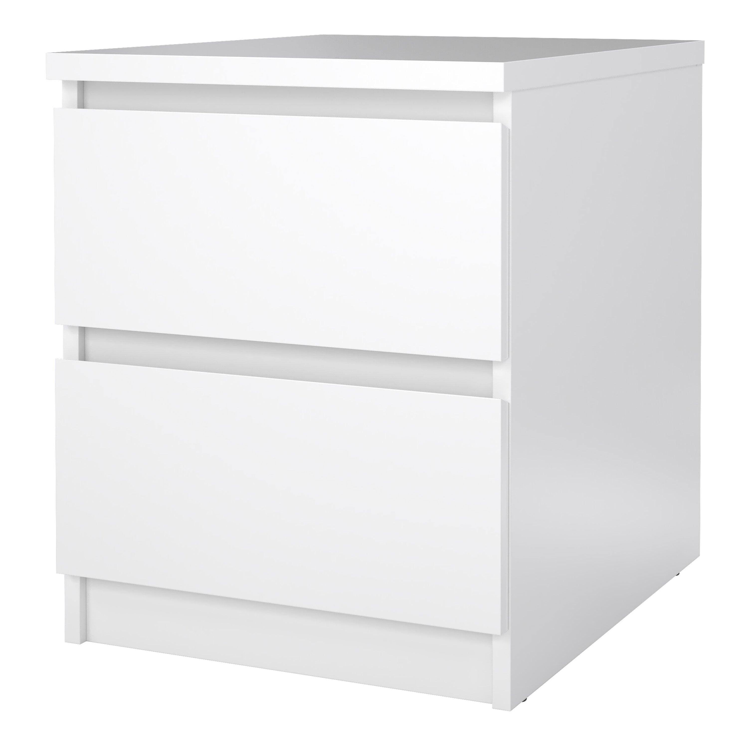 Naia Bedside 2 drawers in White high gloss - image 3