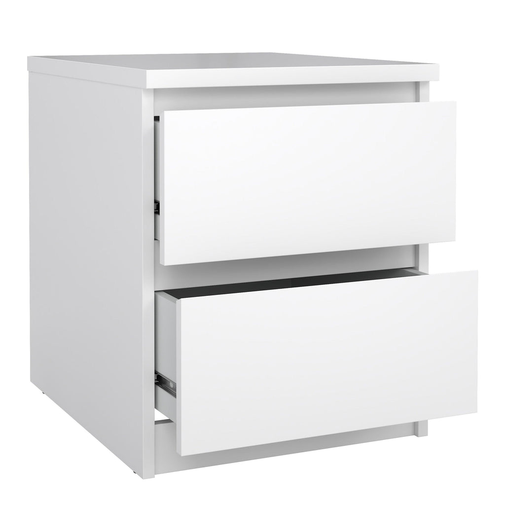 Naia Bedside 2 drawers in White high gloss - image 4