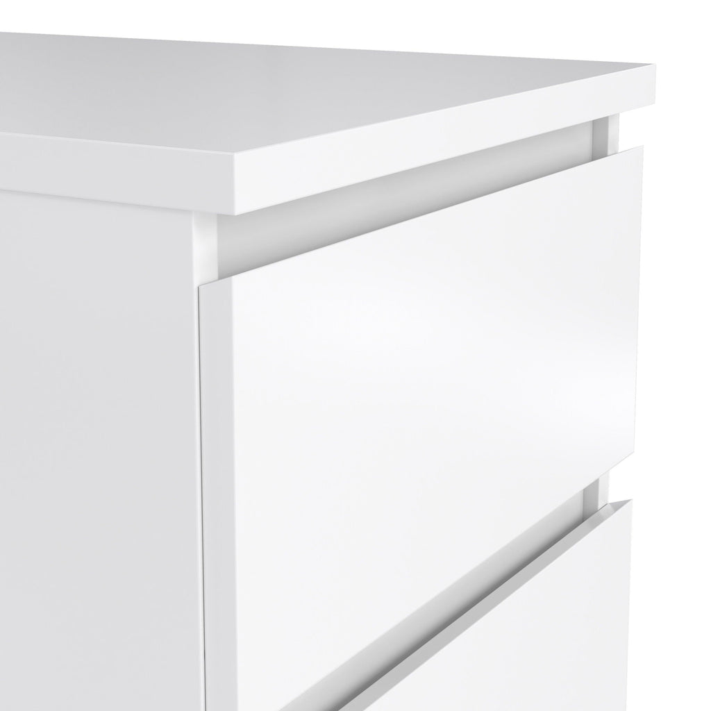 Naia Bedside 2 drawers in White high gloss - image 6