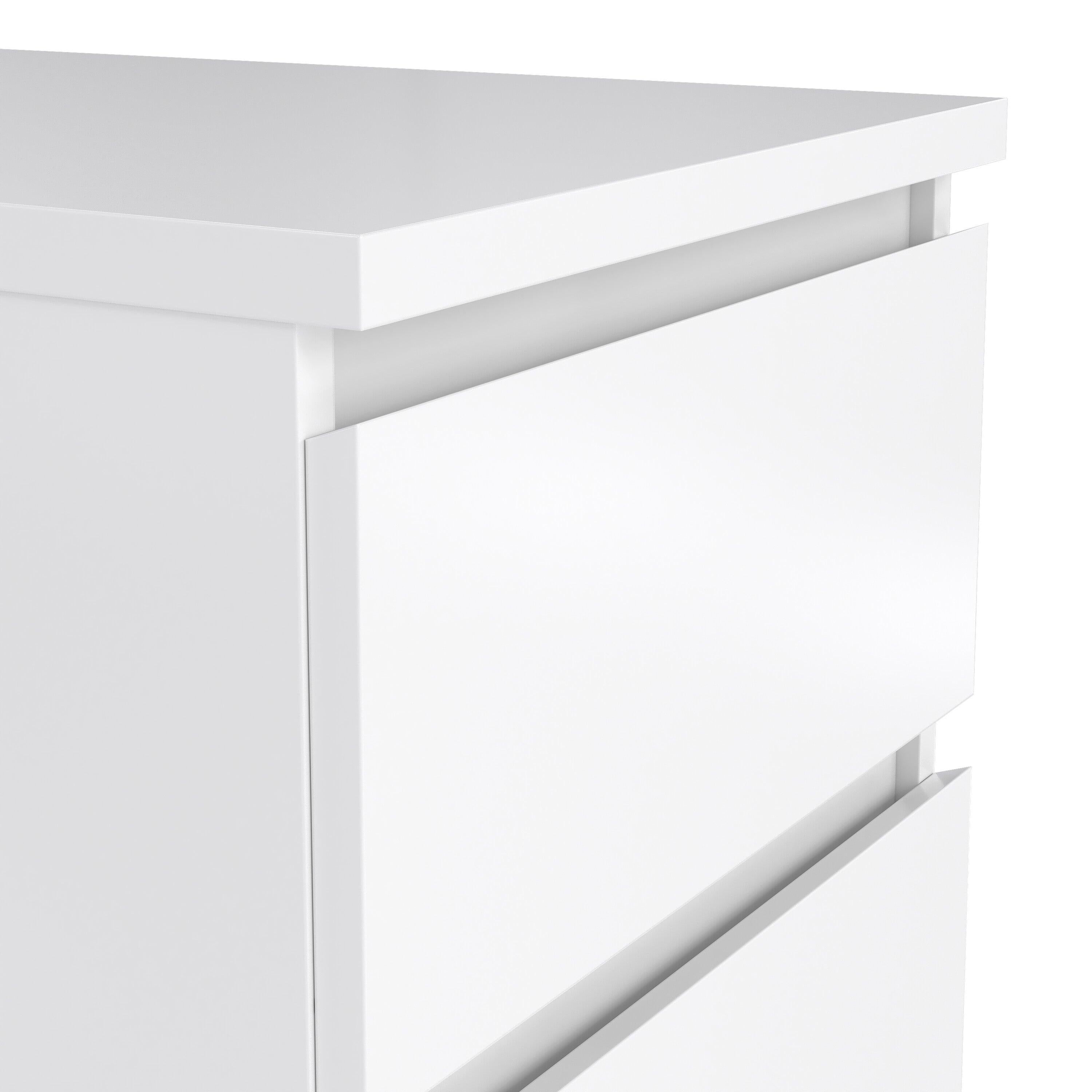 Naia Bedside 2 drawers in White high gloss - image 6
