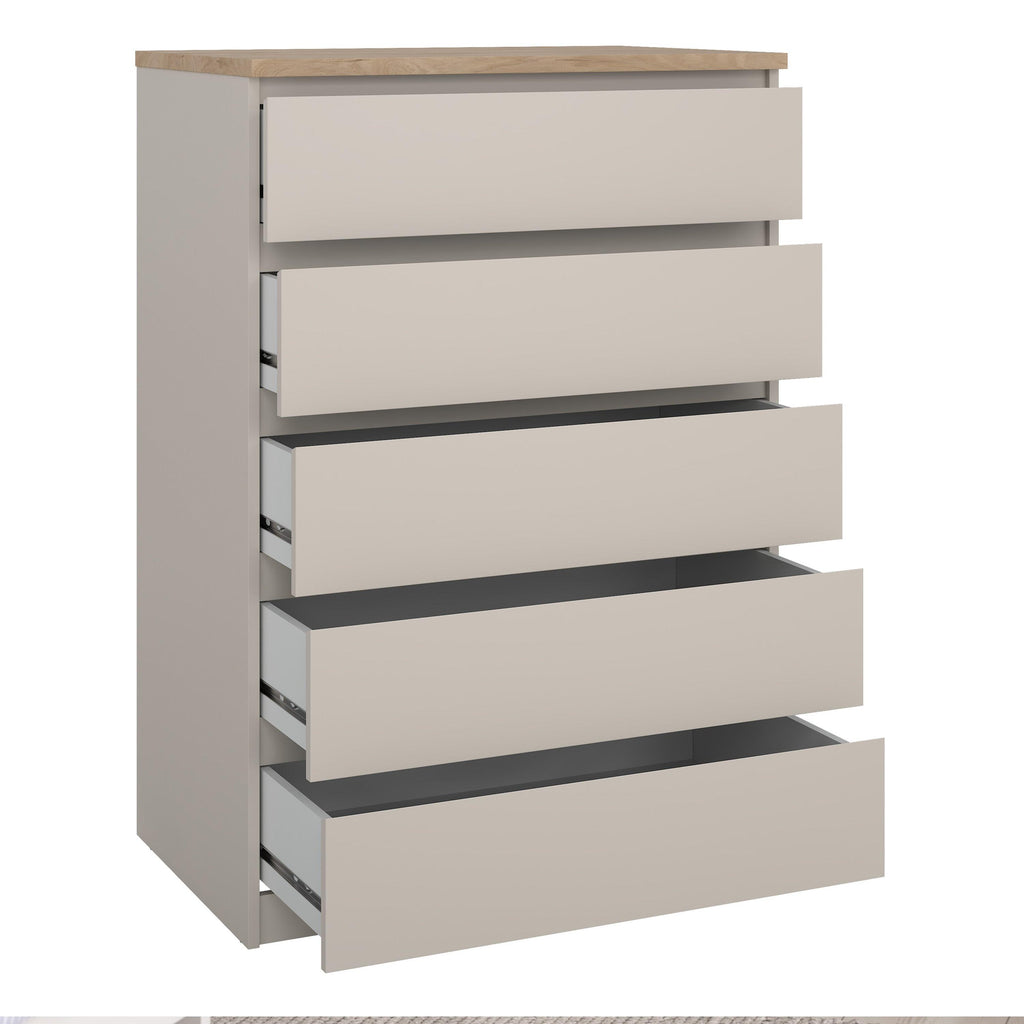 Naia Chest of 5 drawers in Cashmere Jackson Hickory - image 4
