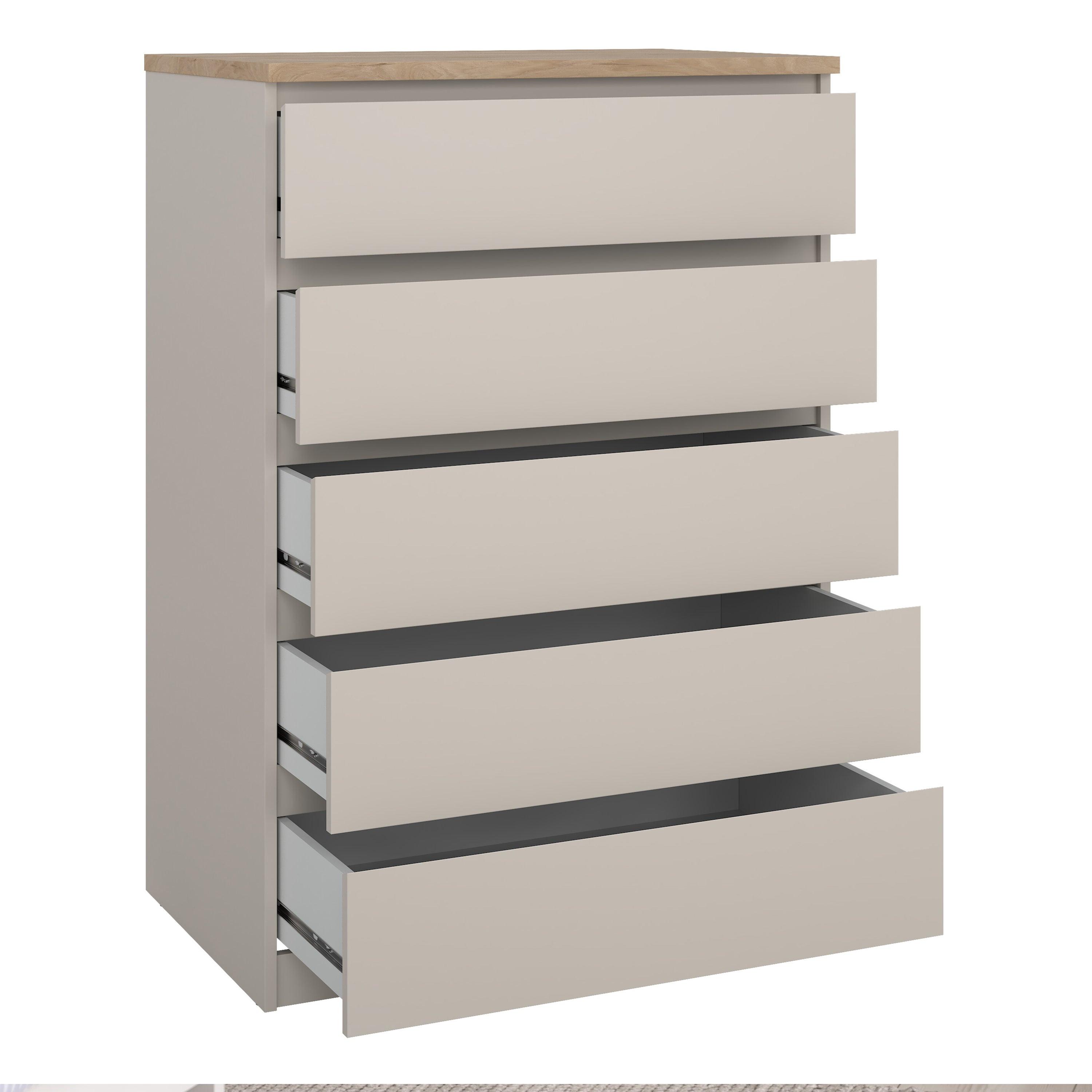Naia Chest of 5 drawers in Cashmere Jackson Hickory - image 4