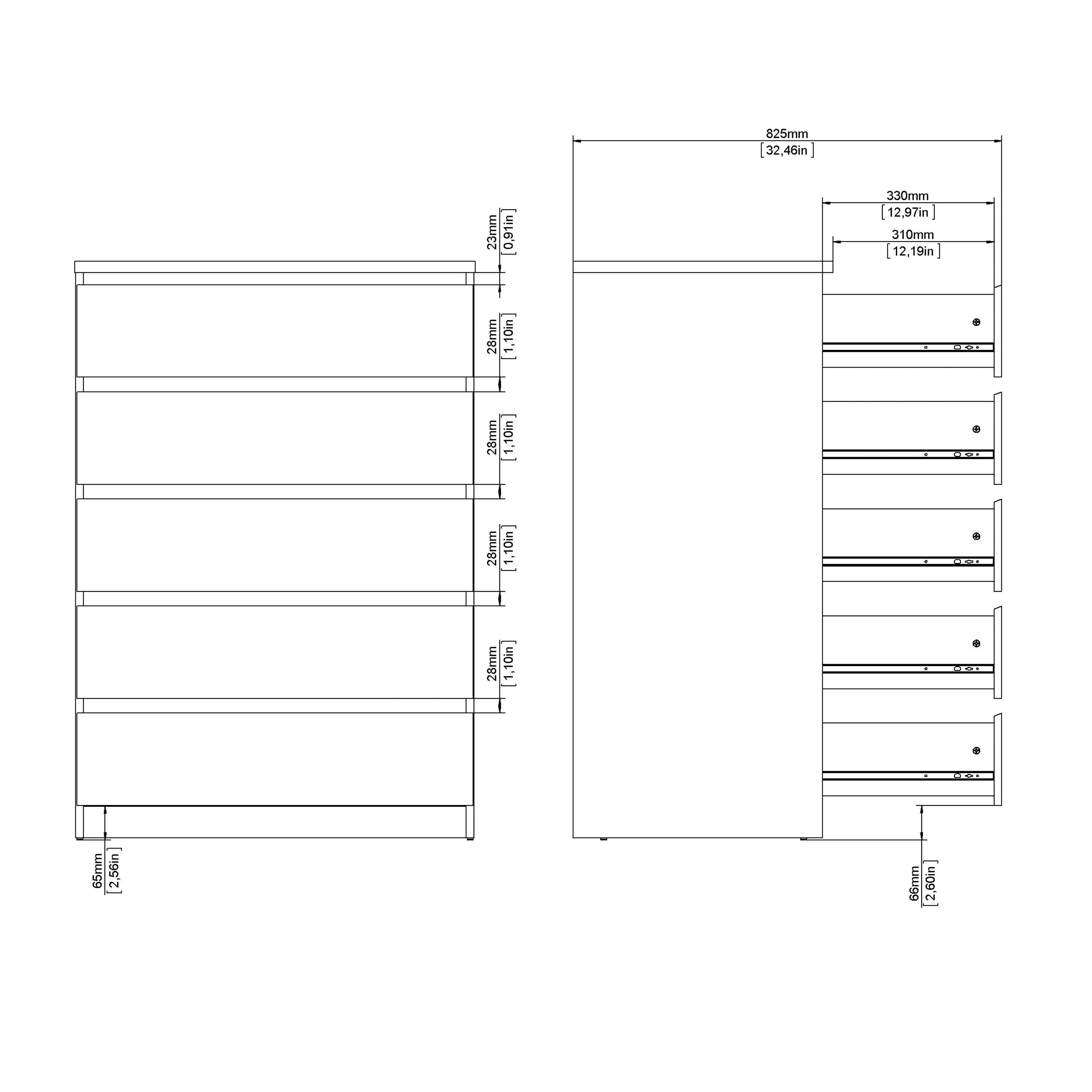 Naia Chest of 5 drawers in Cashmere Jackson Hickory - image 9