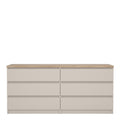 Naia Wide Chest of 6 Drawers (3+3) in Cashmere Jackson Hickory - image 2