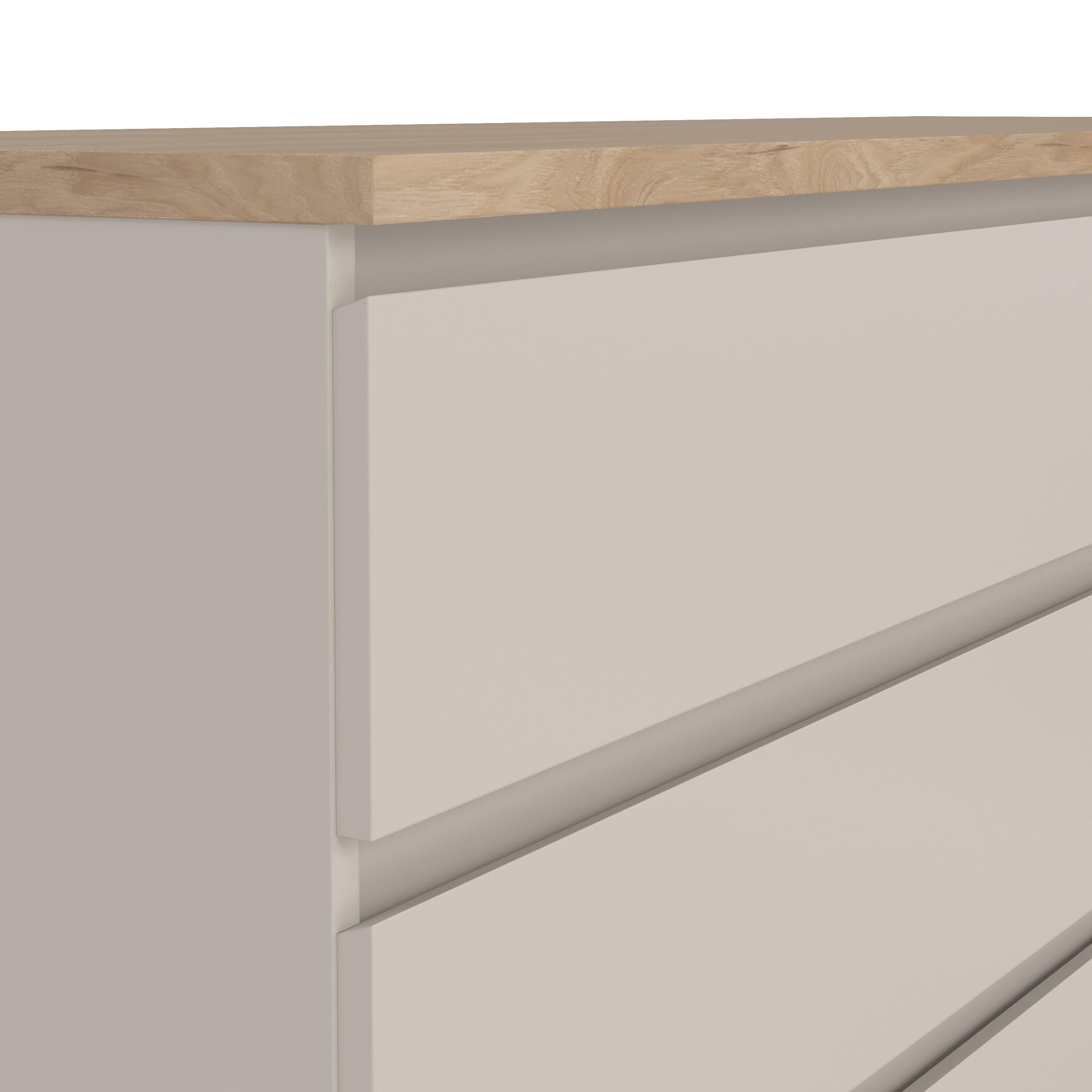 Naia Wide Chest of 6 Drawers (3+3) in Cashmere Jackson Hickory - image 6