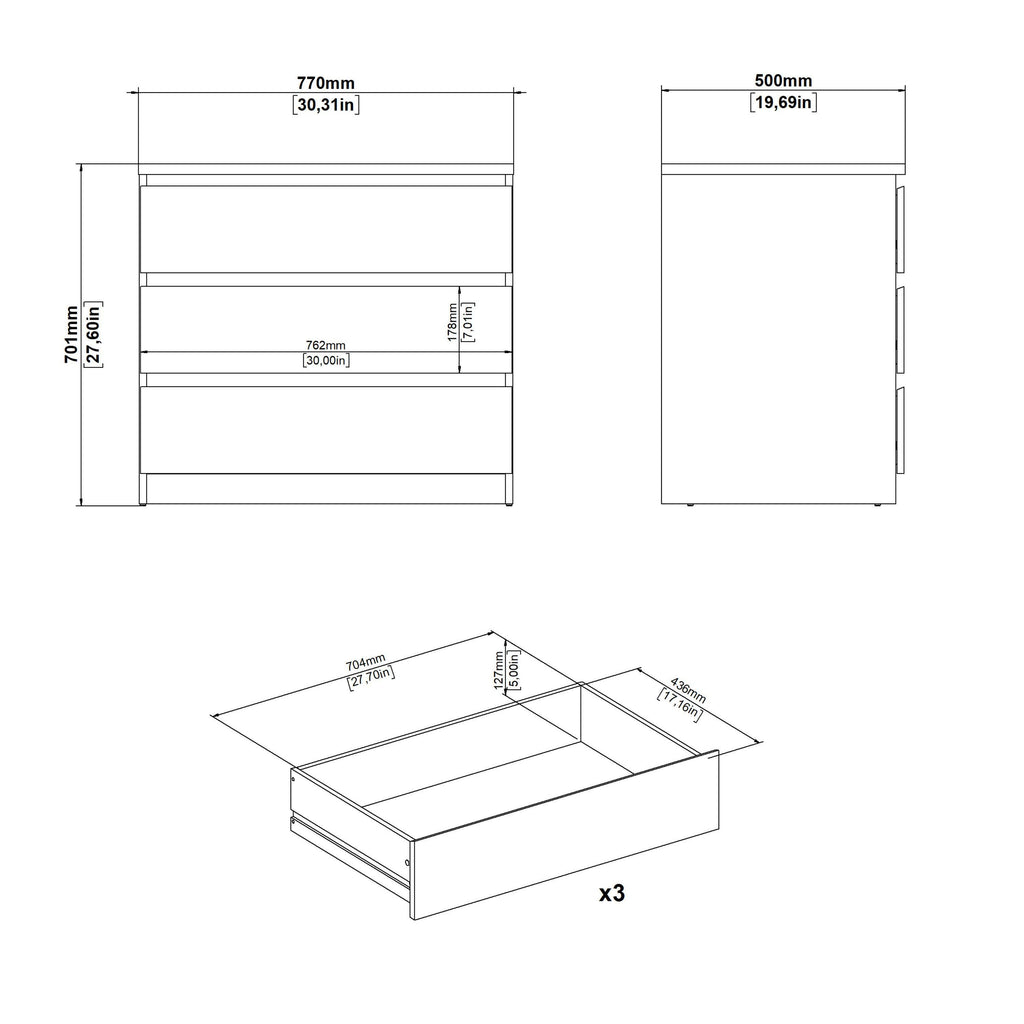 Naia Chest of 3 drawers in Cashmere Jackson Hickory - image 8